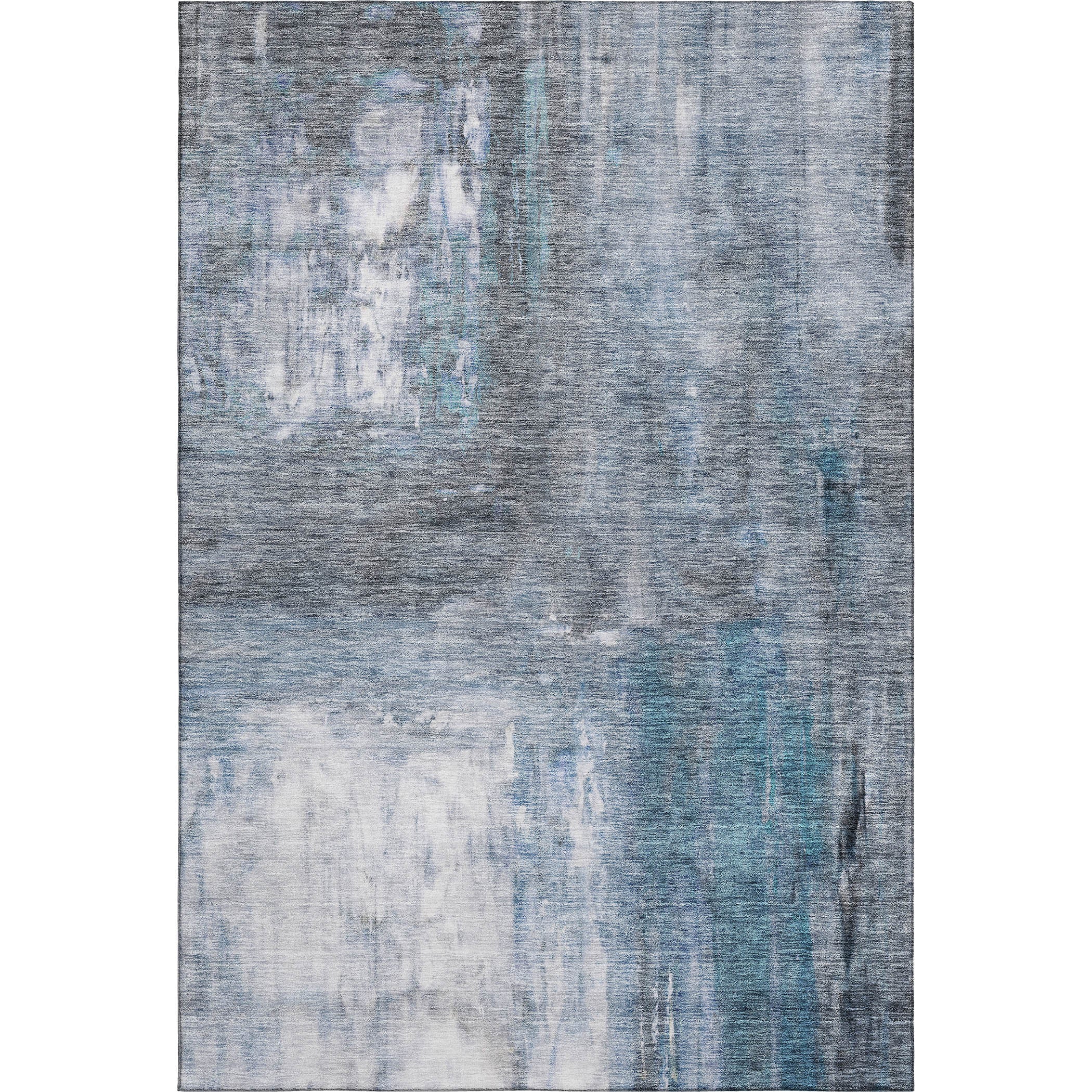 Lima Machine Washable Transitional Blue Rug 2'6" x 3'10" #shape_Rectangle