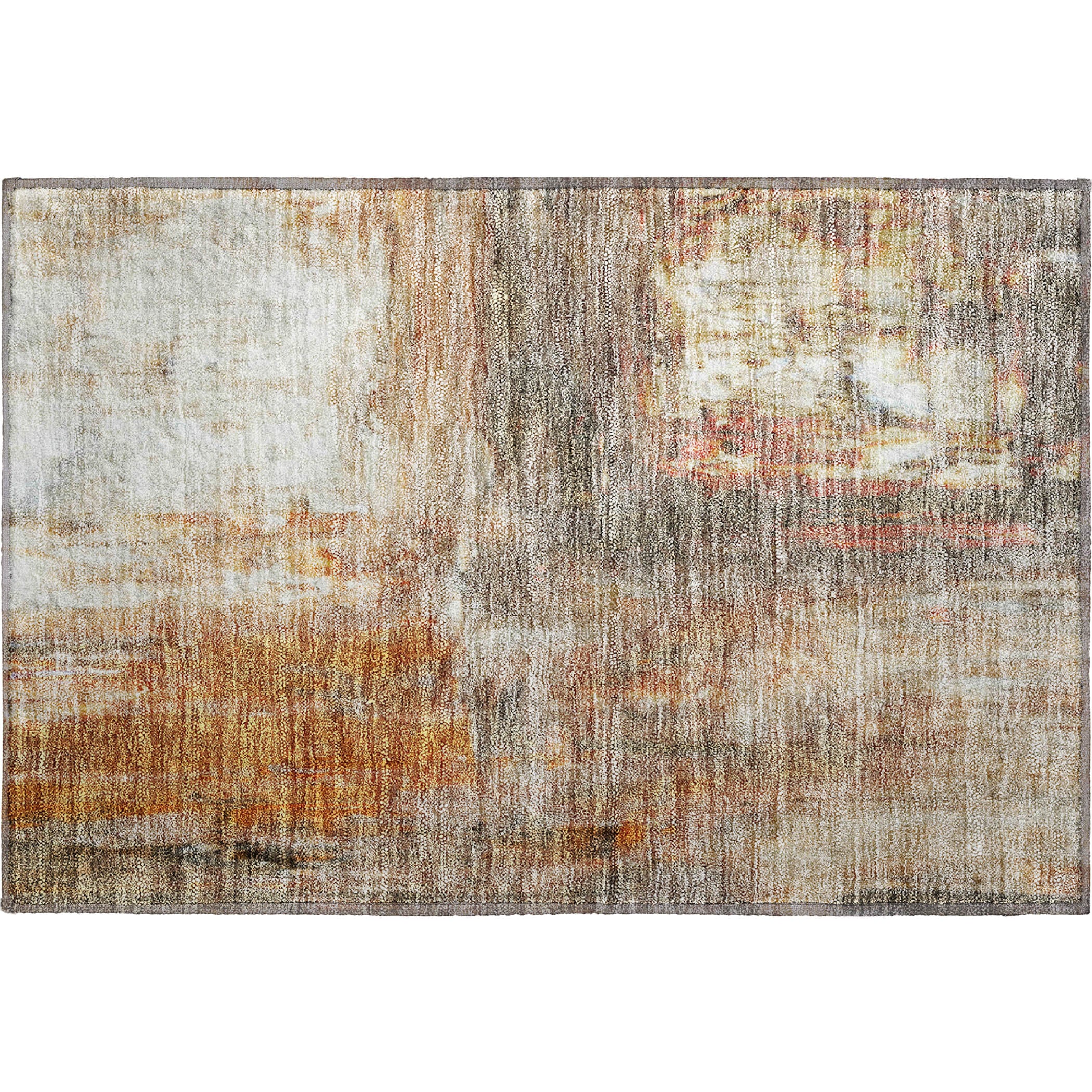 Lima Machine Washable Transitional Copper Orange Rug 1'8" x 2'6" #shape_Rectangle