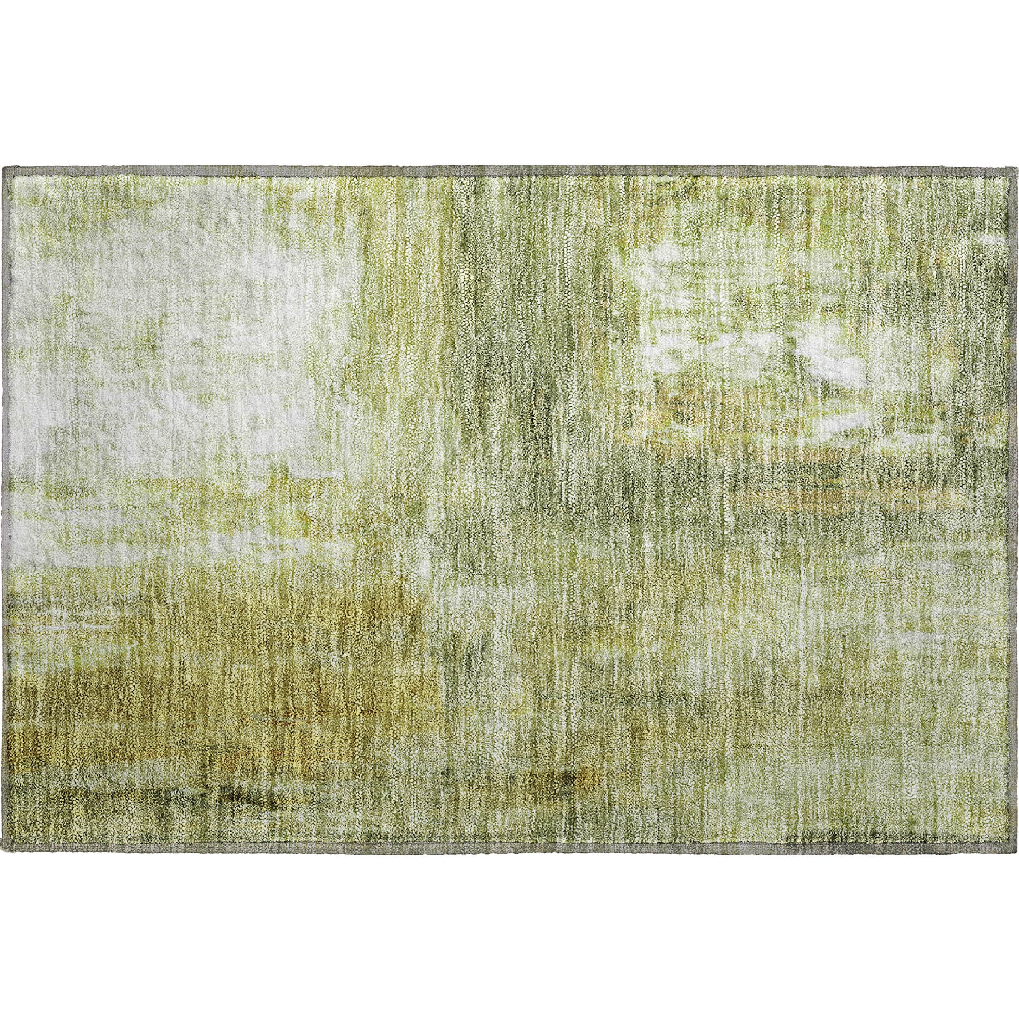 Lima Machine Washable Transitional Sage Green Rug 1'8" x 2'6" #shape_Rectangle