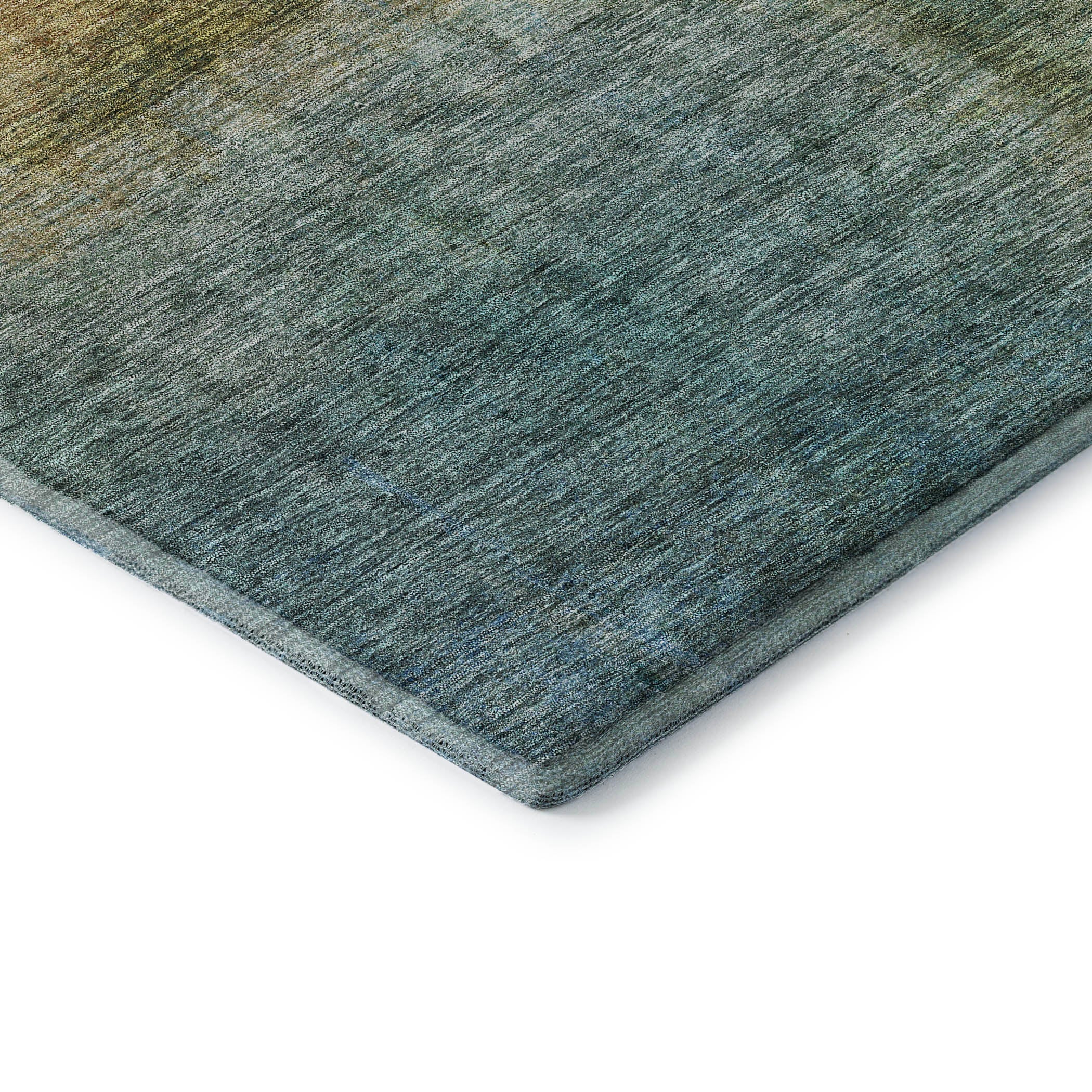 Oaxaca Machine Washable Transitional Blue Rug 1'8" x 2'6" #shape_Rectangle