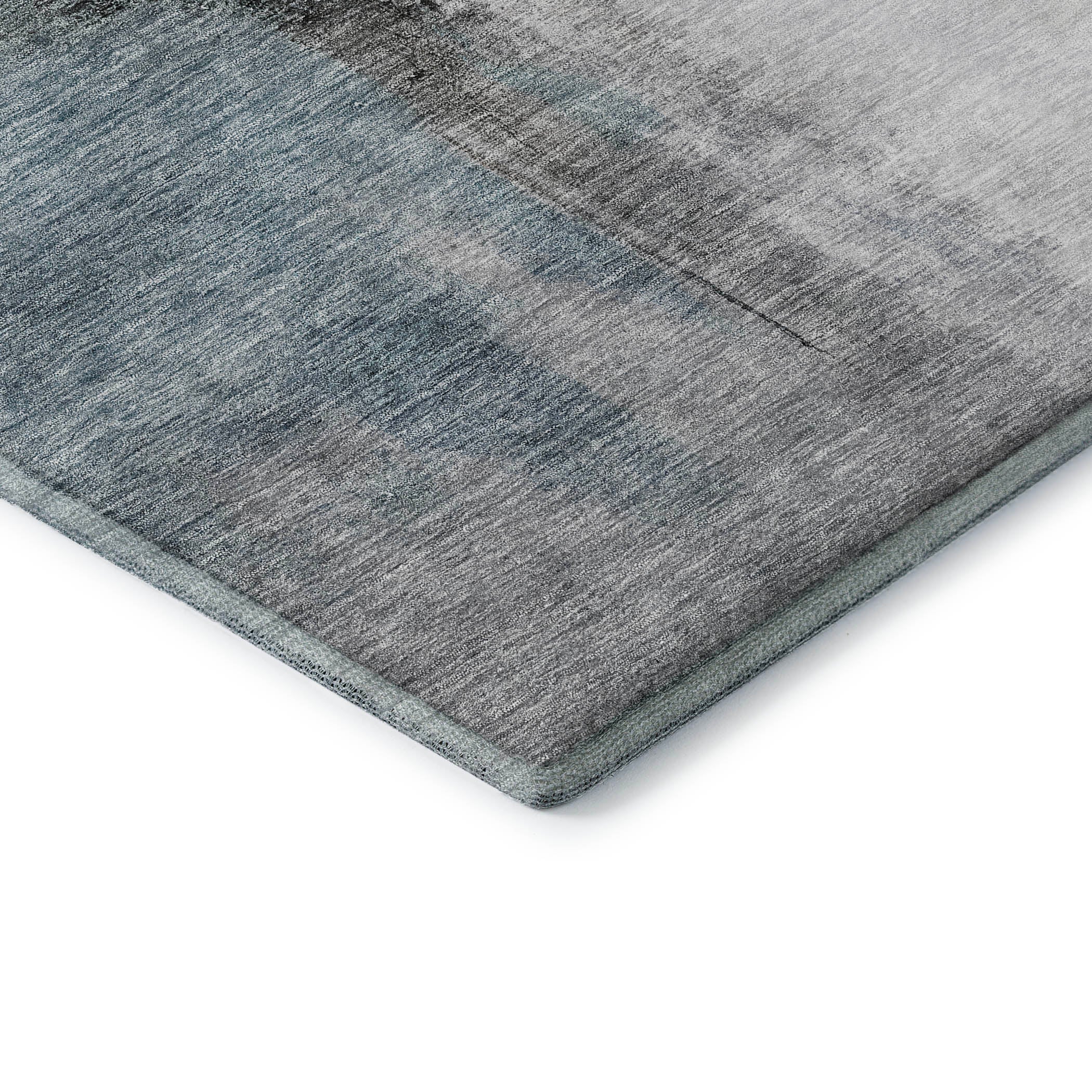 Lisbon Machine Washable Transitional Blue Rug 1'8" x 2'6" #shape_Rectangle