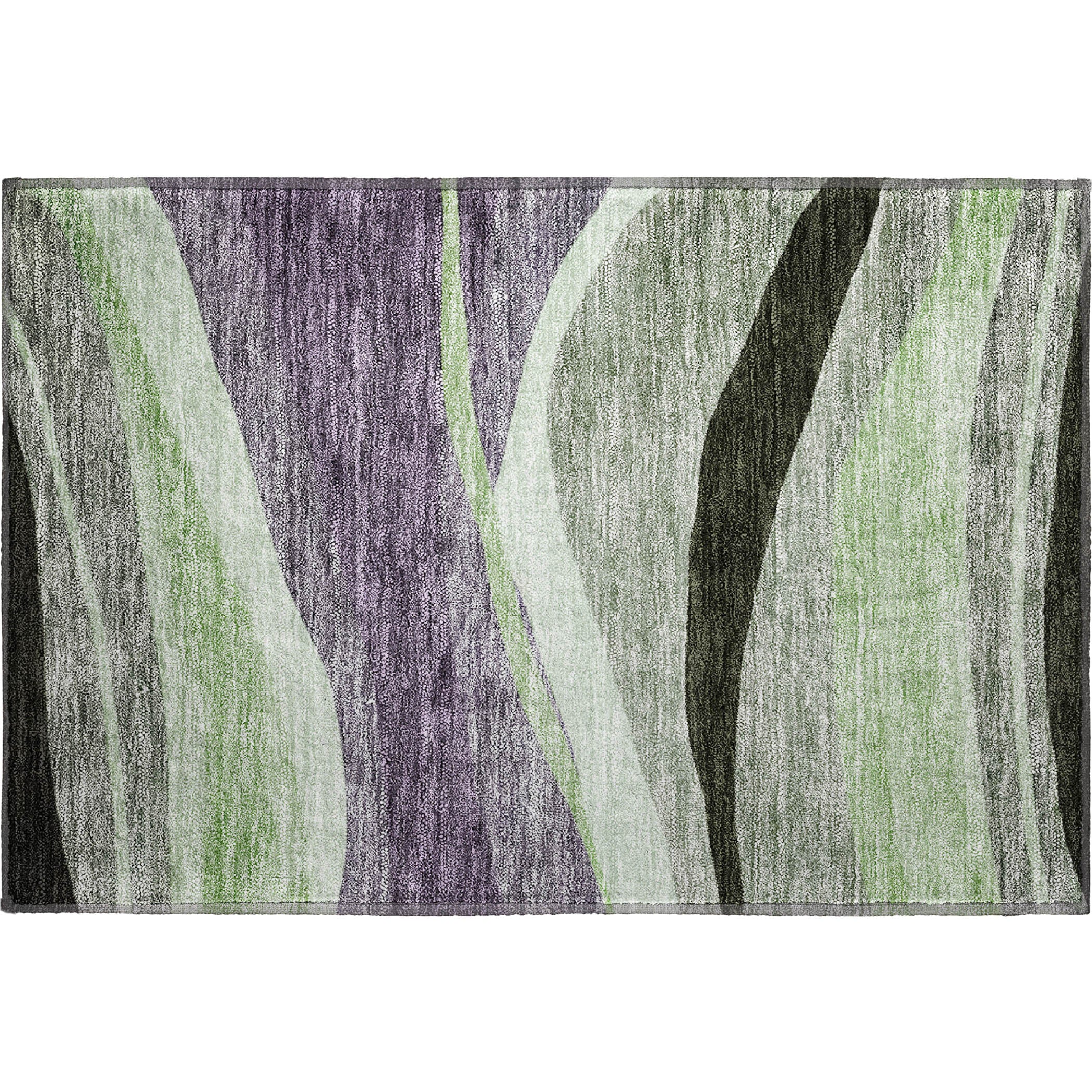 Split Machine Washable Transitional Purple Rug 1'8" x 2'6" #shape_Rectangle