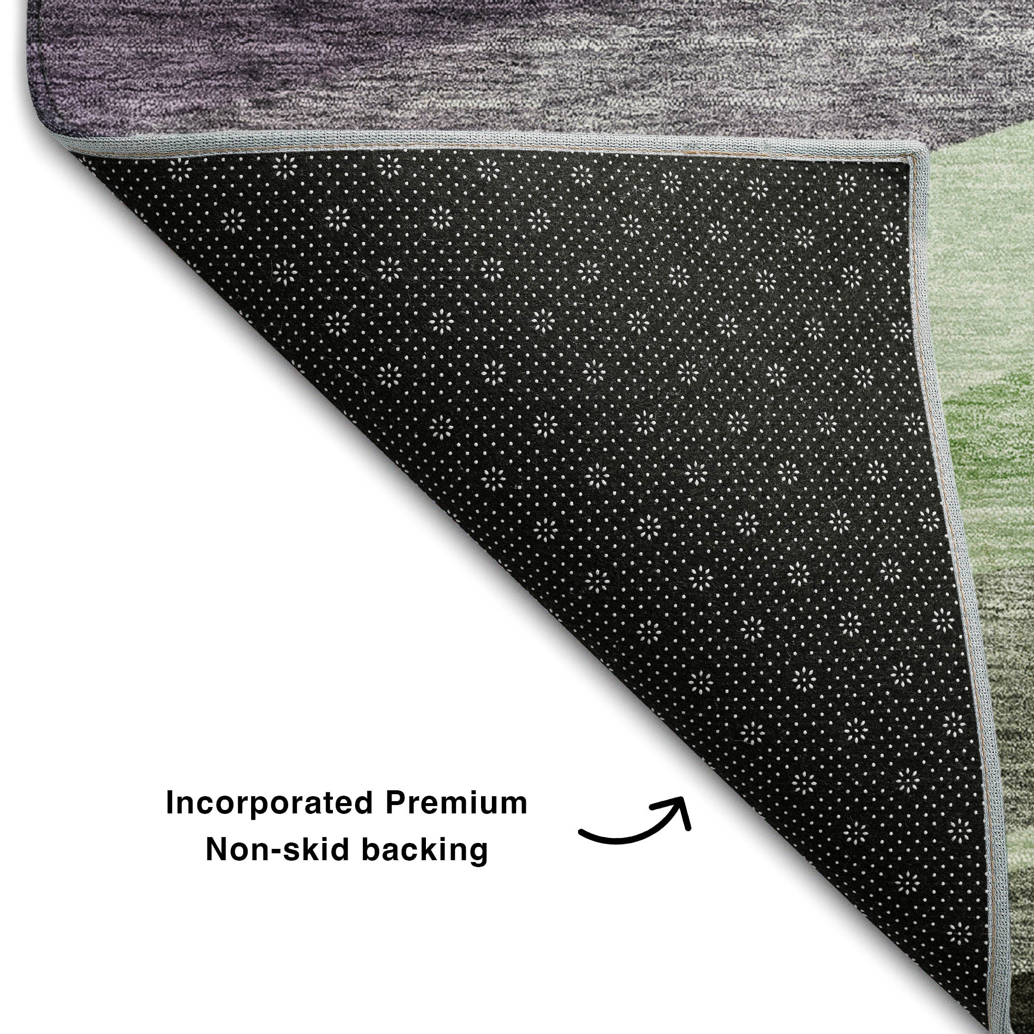 Split Machine Washable Transitional Purple Rug 1'8" x 2'6" #shape_Rectangle
