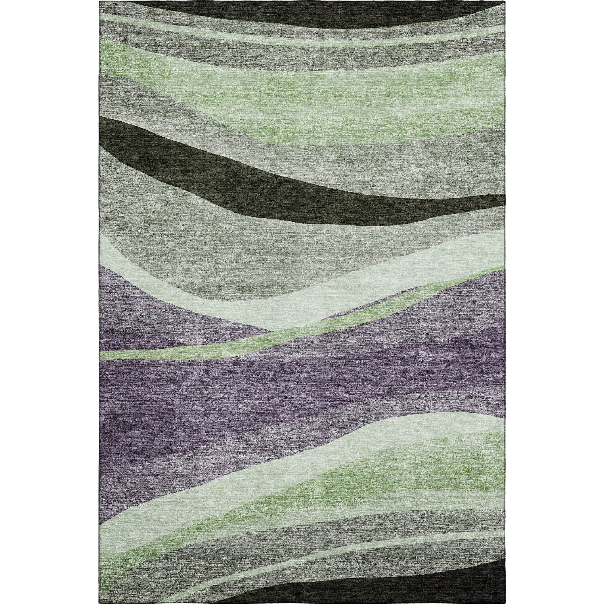 Split Machine Washable Transitional Purple Rug 2'6" x 3'10" #shape_Rectangle