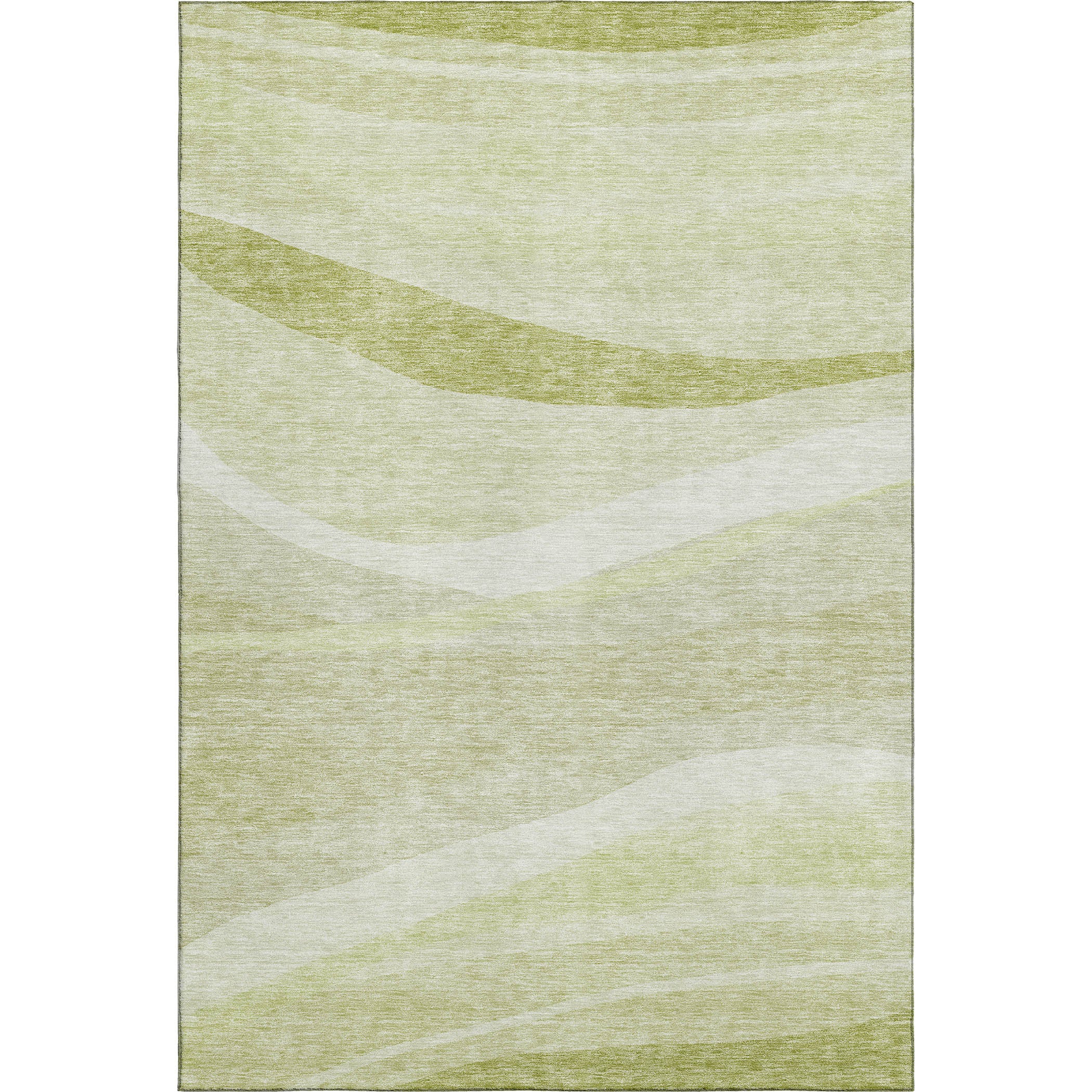 Antigua Machine Washable Transitional Aloe Green Rug 2'6" x 3'10" #shape_Rectangle