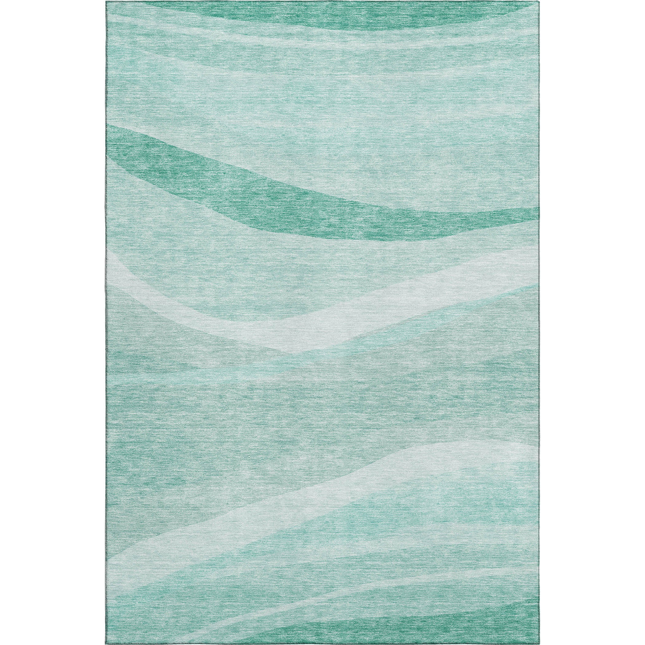 Antigua Machine Washable Transitional Aqua Teal Rug 2'6" x 3'10" #shape_Rectangle