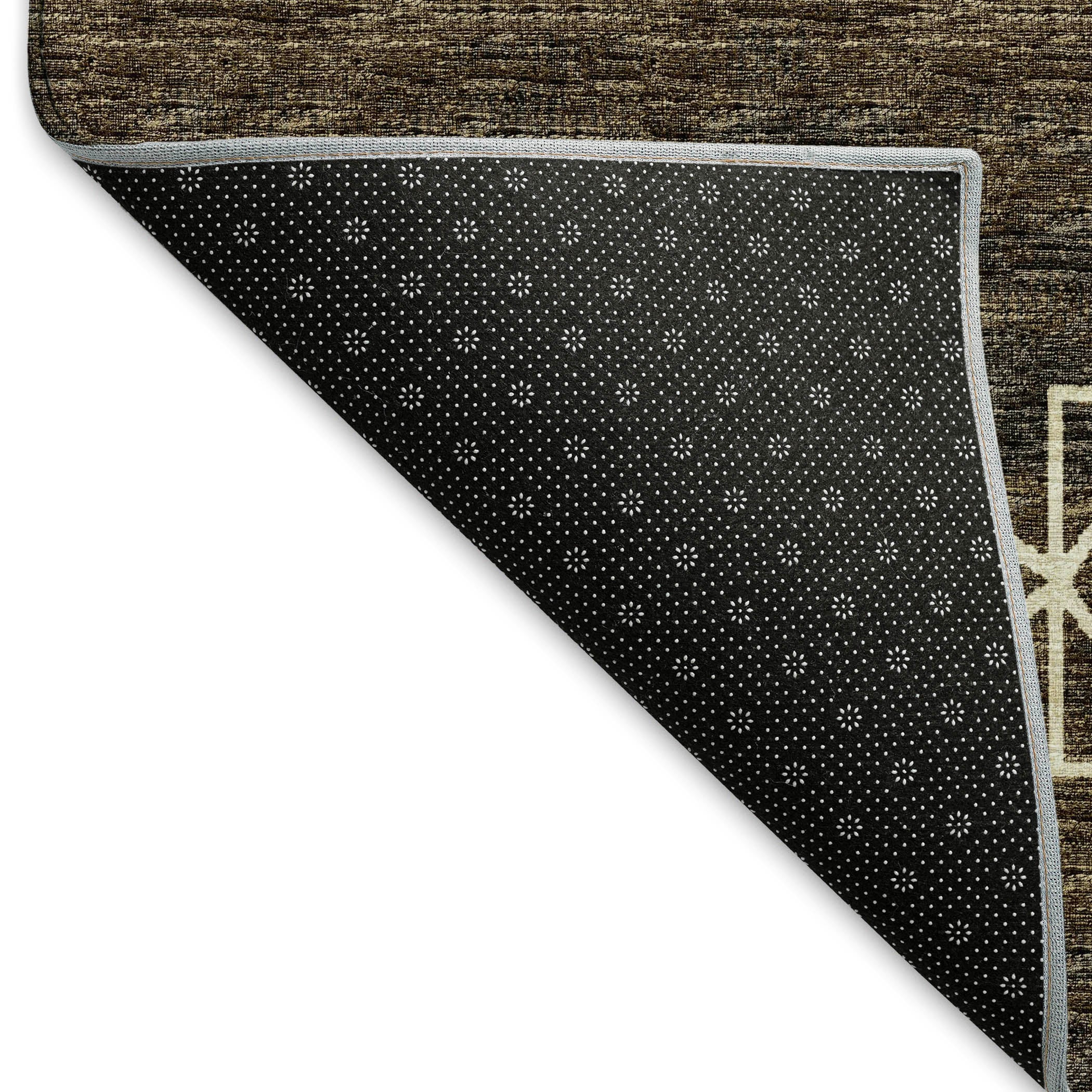 Bergen Machine Washable Transitional Brown Rug 1'8" x 2'6" #shape_Rectangle