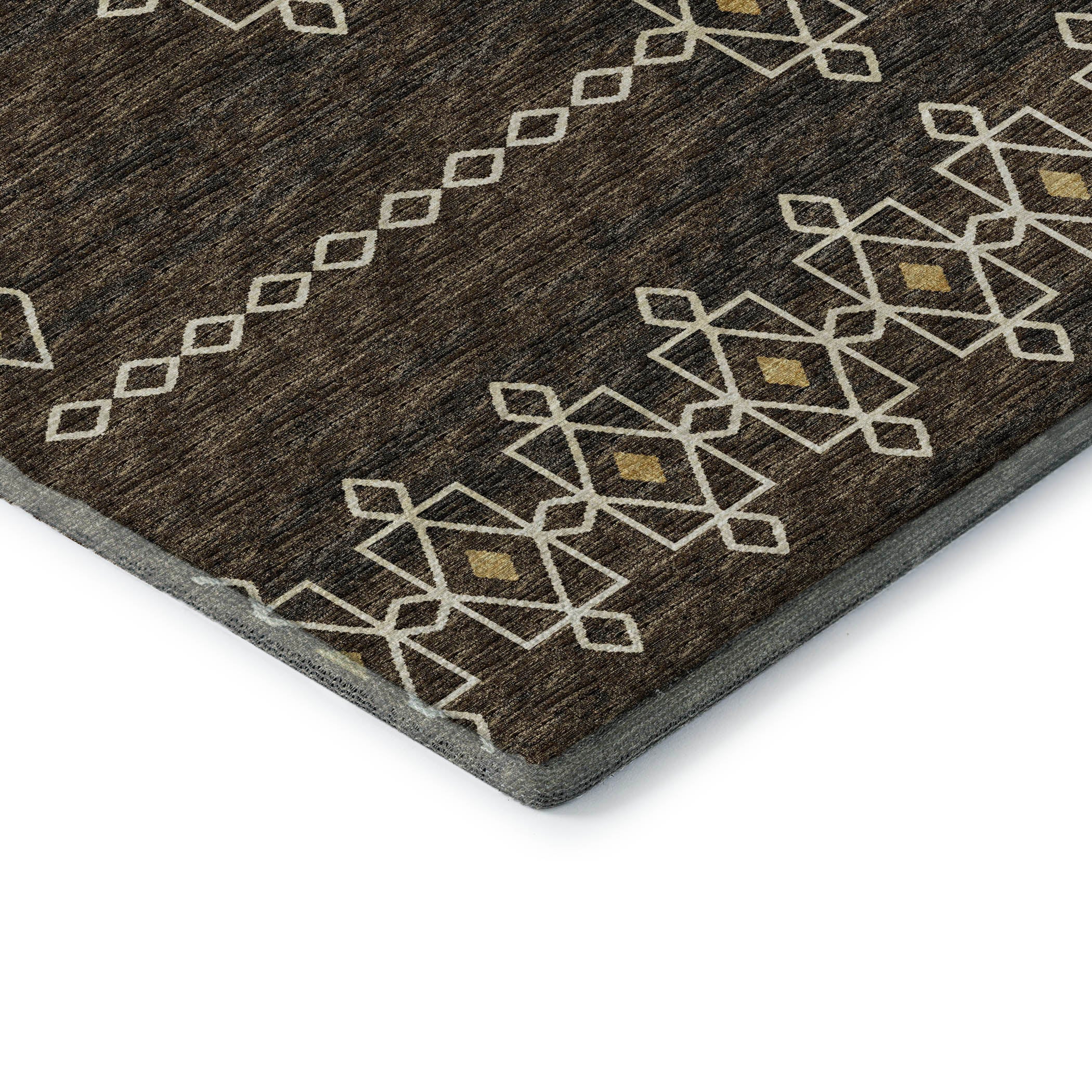 Bergen Machine Washable Transitional Brown Rug 1'8" x 2'6" #shape_Rectangle