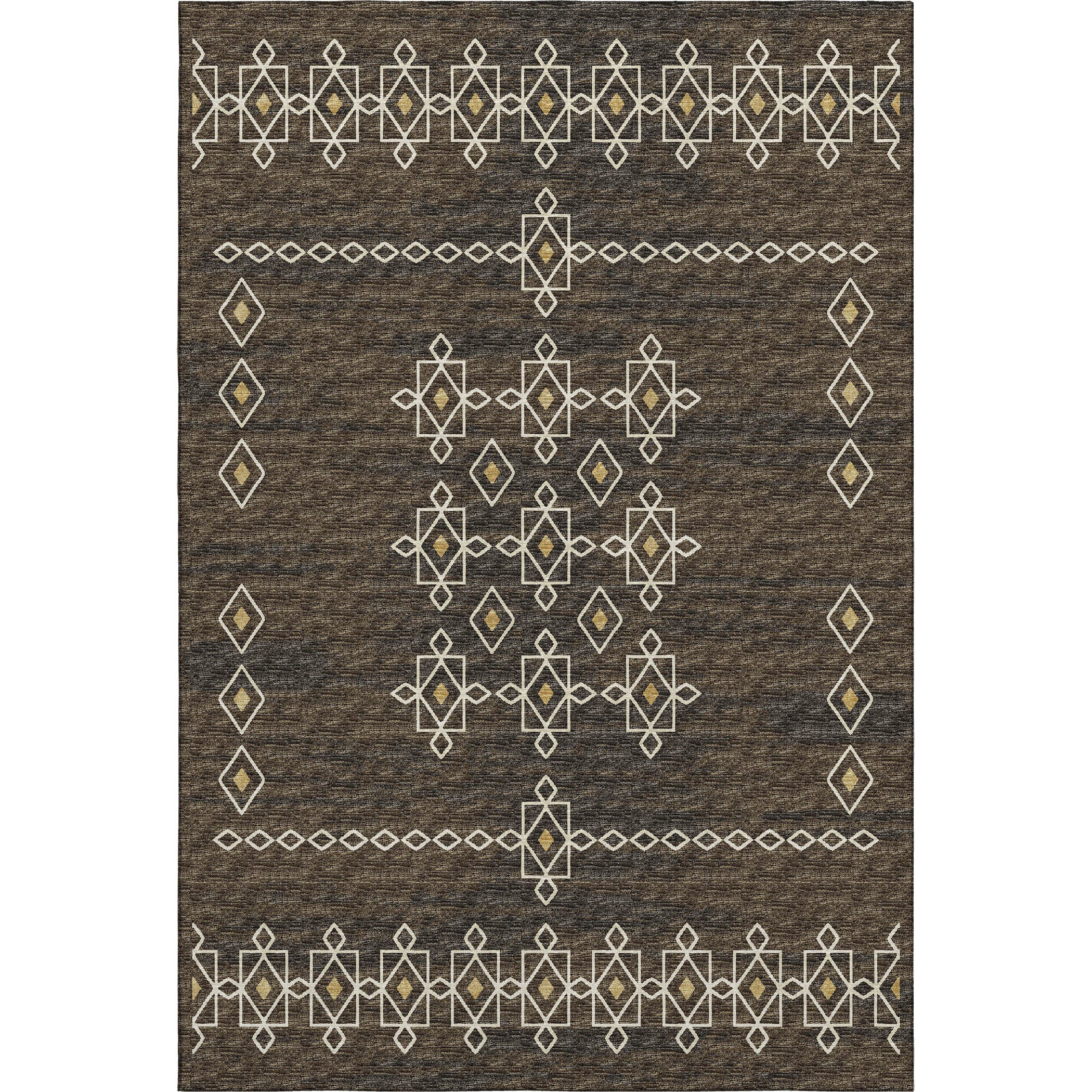 Bergen Machine Washable Transitional Brown Rug 2'6" x 3'10" #shape_Rectangle