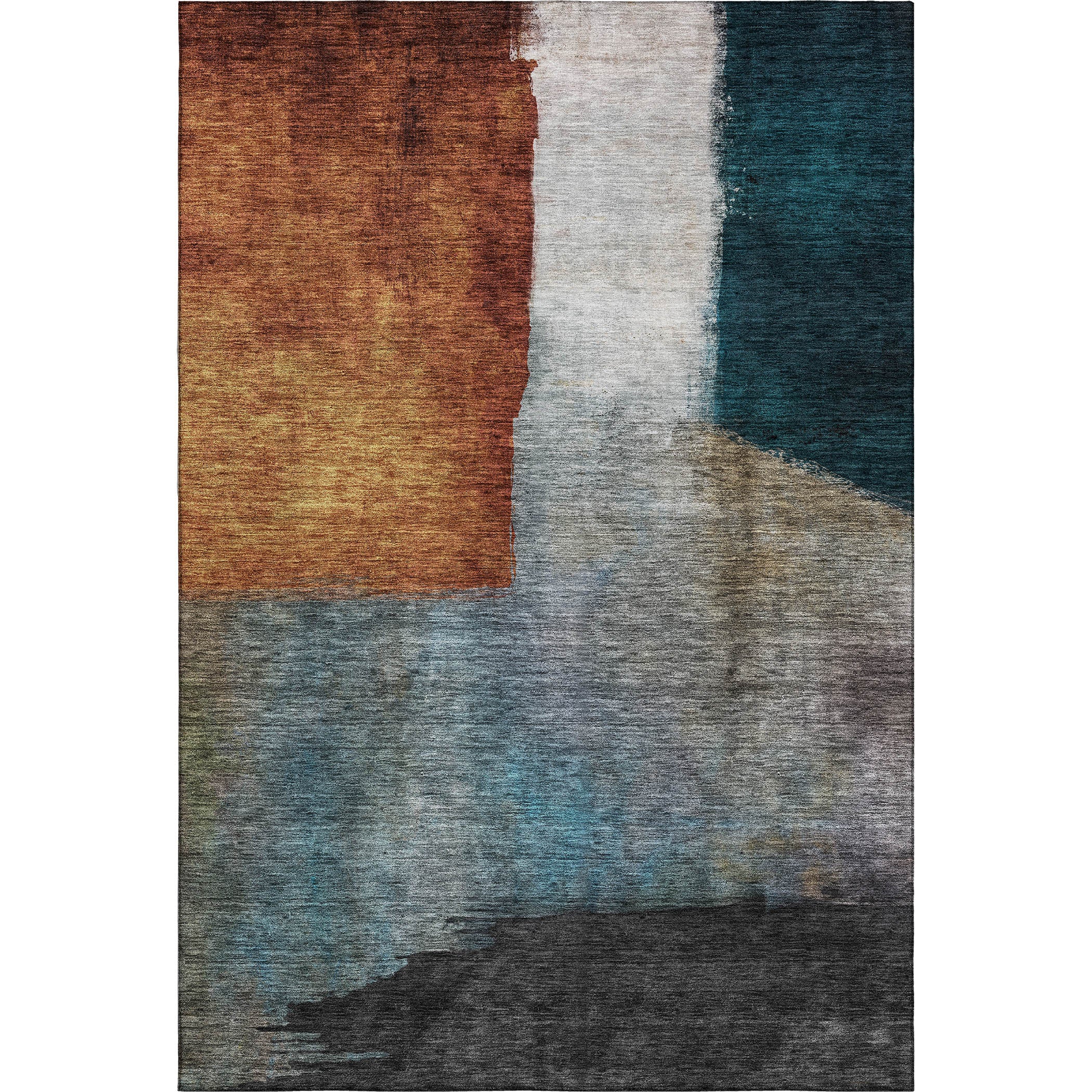 Siena Machine Washable Transitional Copper Orange Rug 2'6" x 3'10" #shape_Rectangle