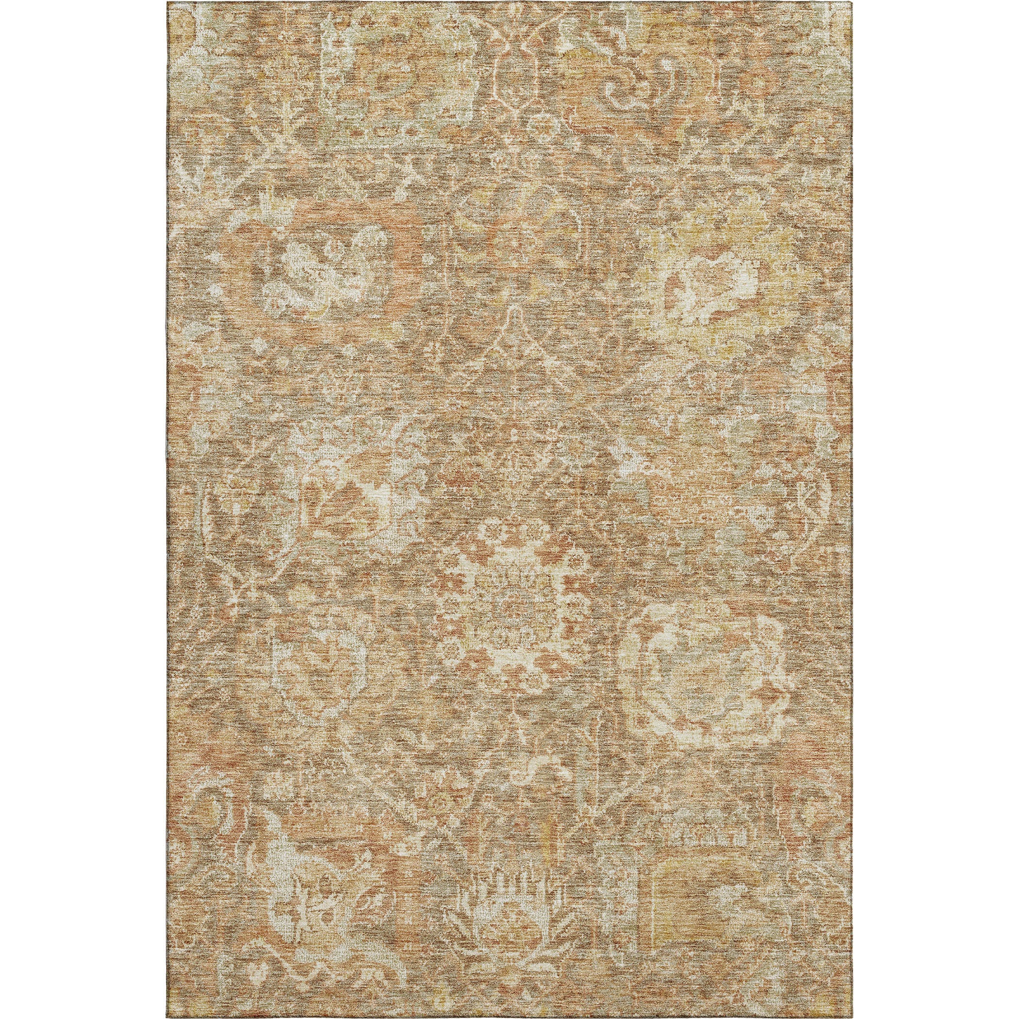 Salzburg Machine Washable Traditional Khaki Brown Rug 2'6" x 3'10" #shape_Rectangle