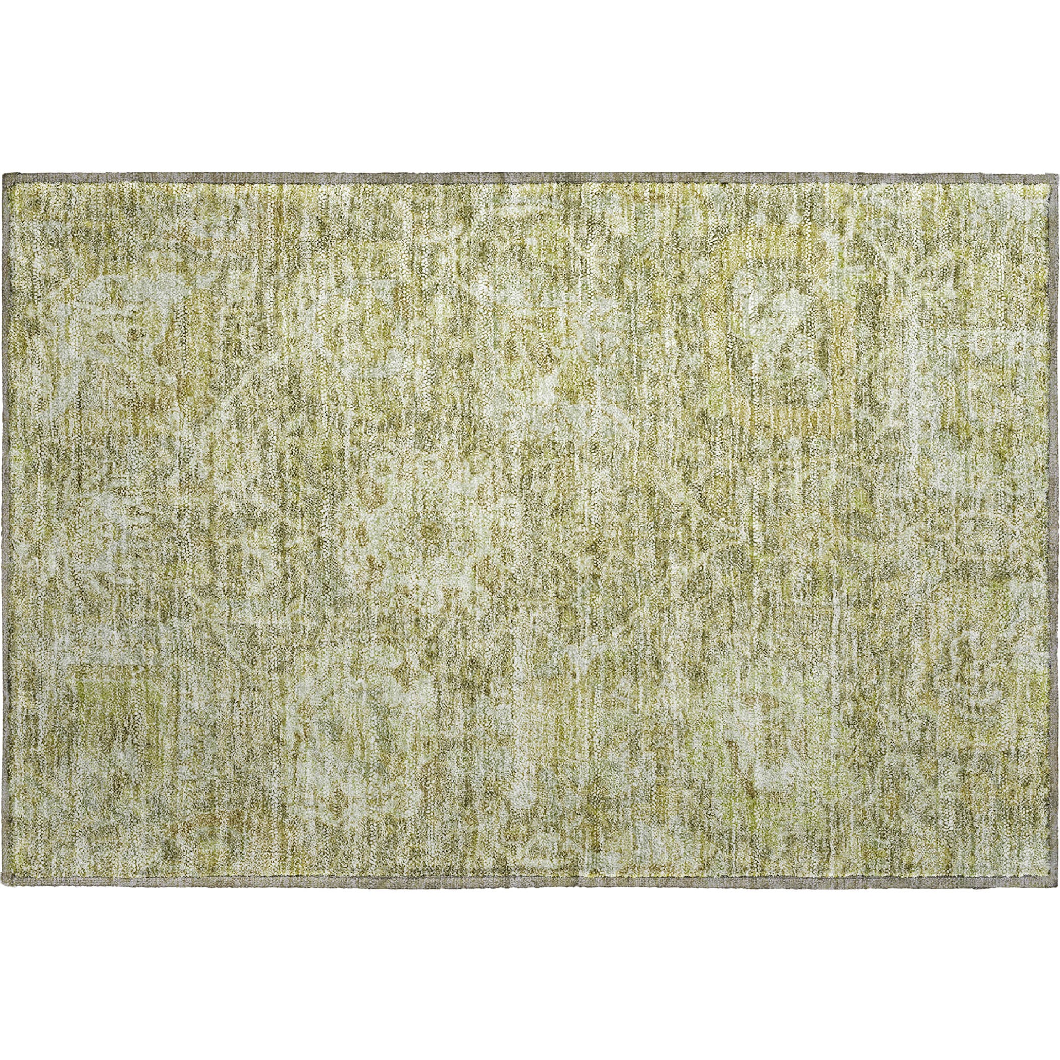 Salzburg Machine Washable Traditional Sage Green Rug 1'8" x 2'6" #shape_Rectangle