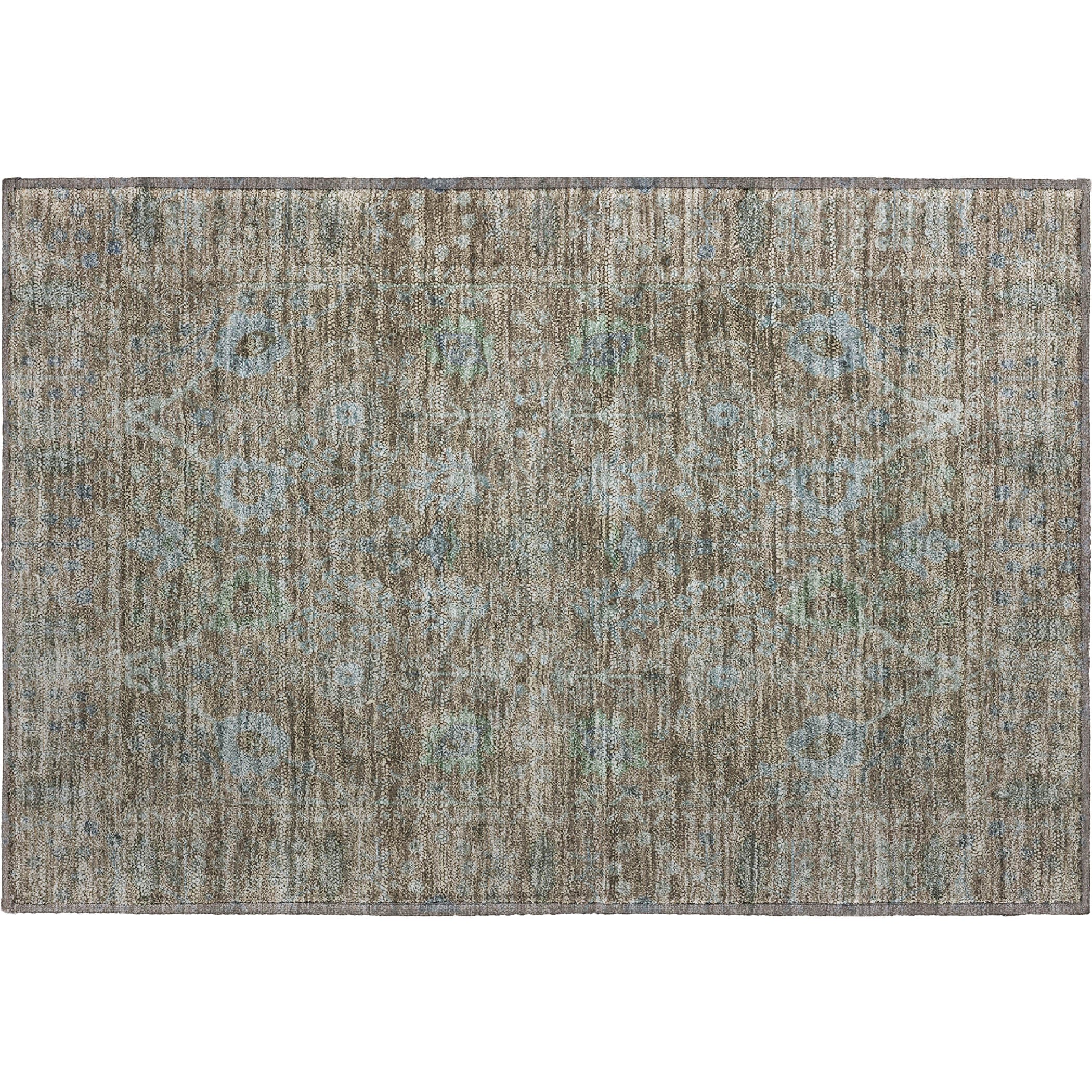 Marrakech Machine Washable Traditional Brown Rug 1'8" x 2'6" #shape_Rectangle