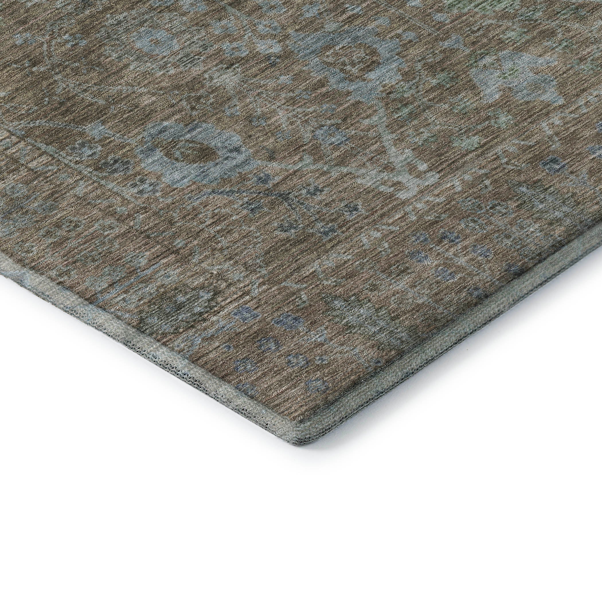 Marrakech Machine Washable Traditional Brown Rug 1'8" x 2'6" #shape_Rectangle