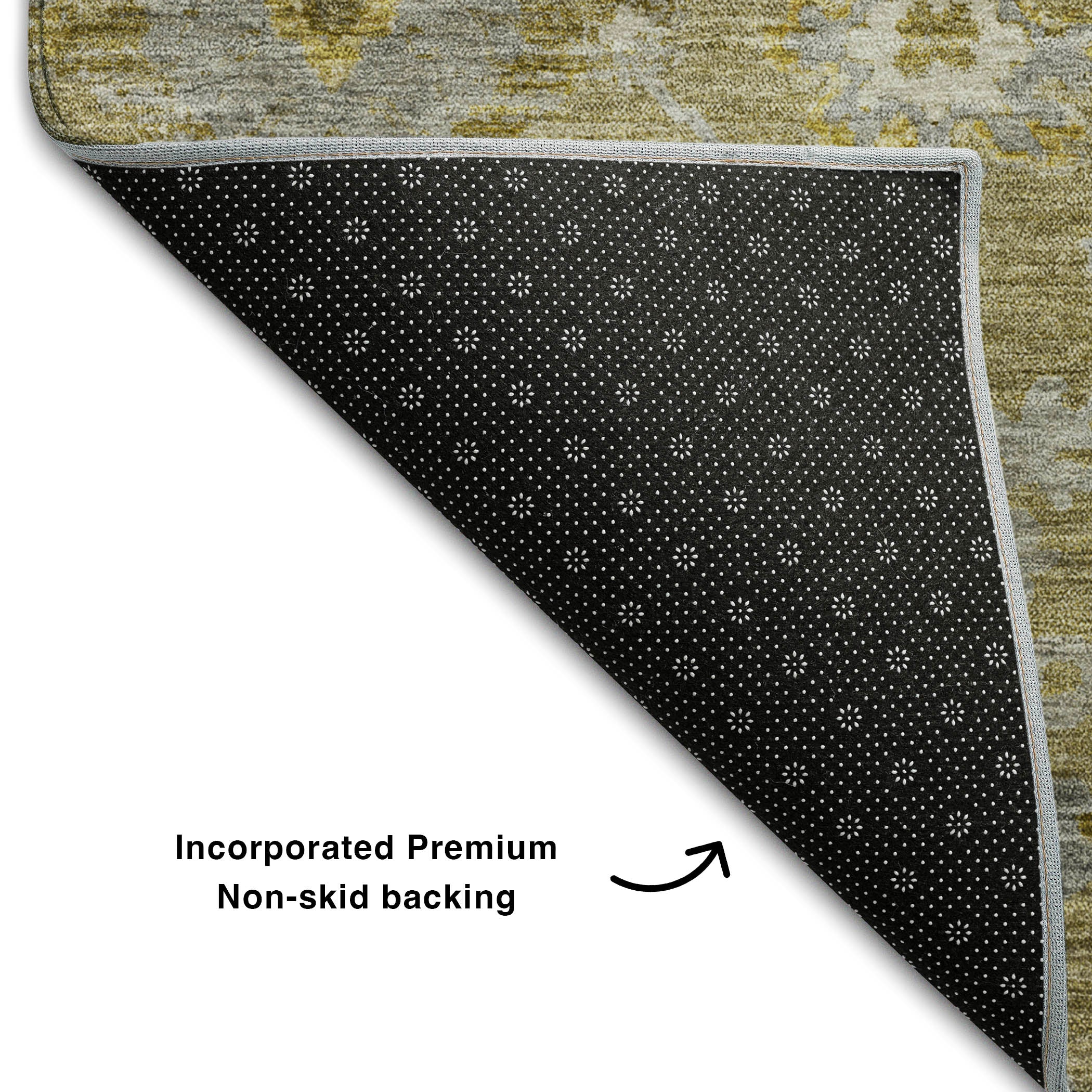 Prague Machine Washable Traditional Brown Rug 1'8" x 2'6" #shape_Rectangle