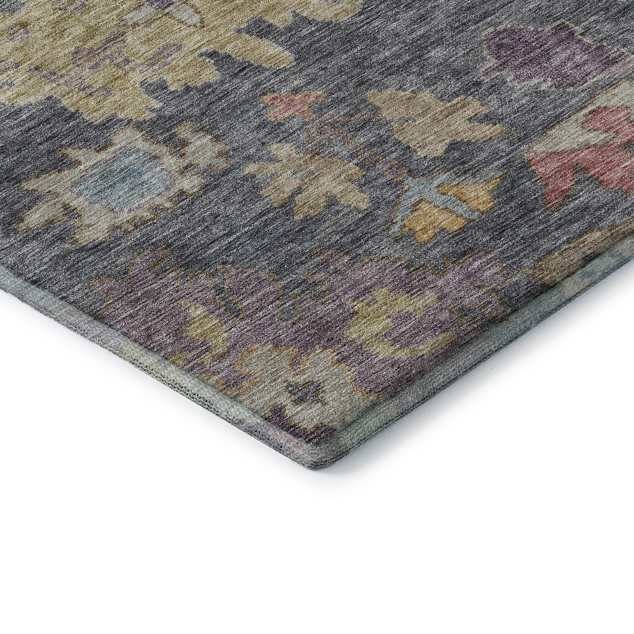 Dubrovnik Machine Washable Traditional Blue Rug 1'8" x 2'6" #shape_Rectangle