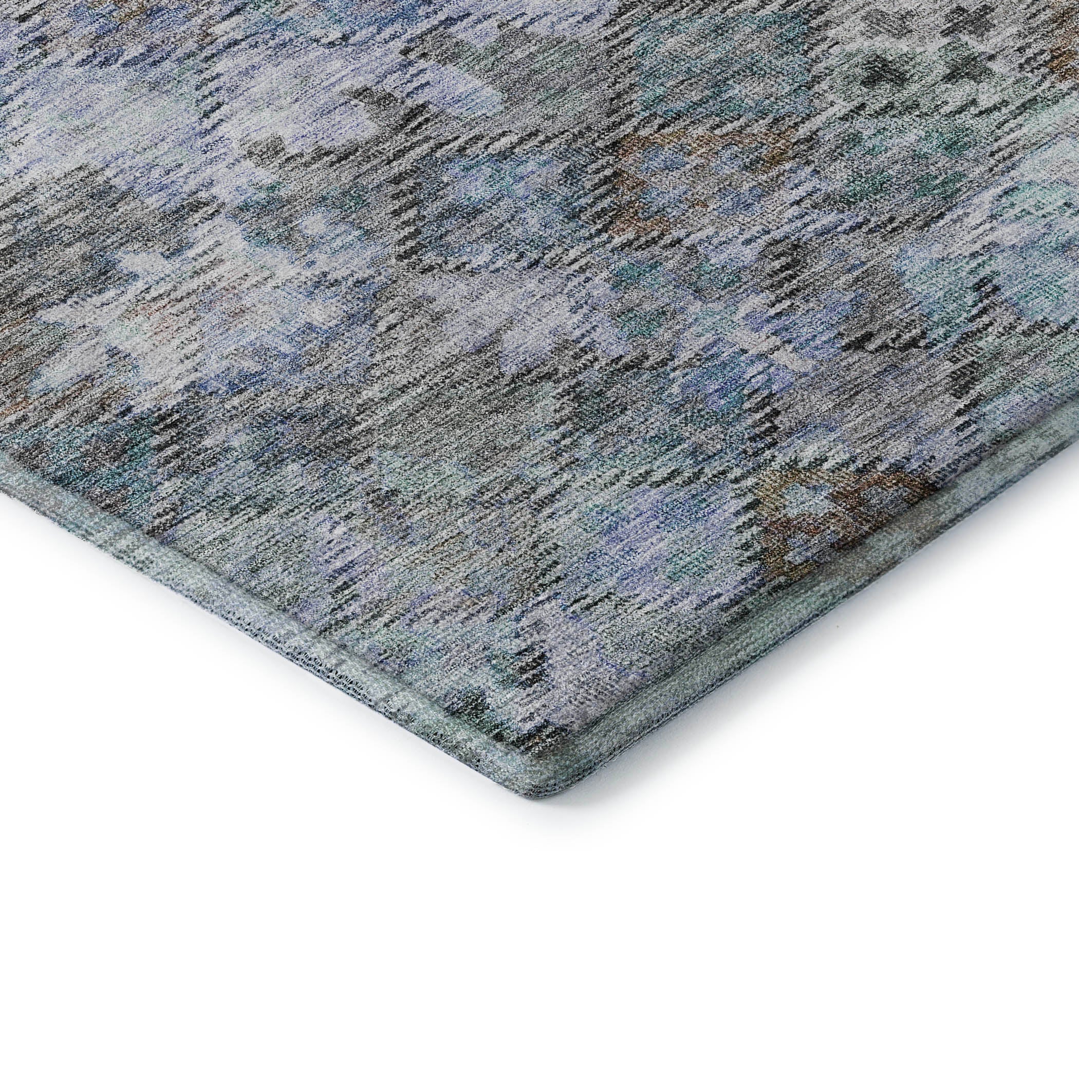 Mostar Machine Washable Traditional Blue Rug 1'8" x 2'6" #shape_Rectangle