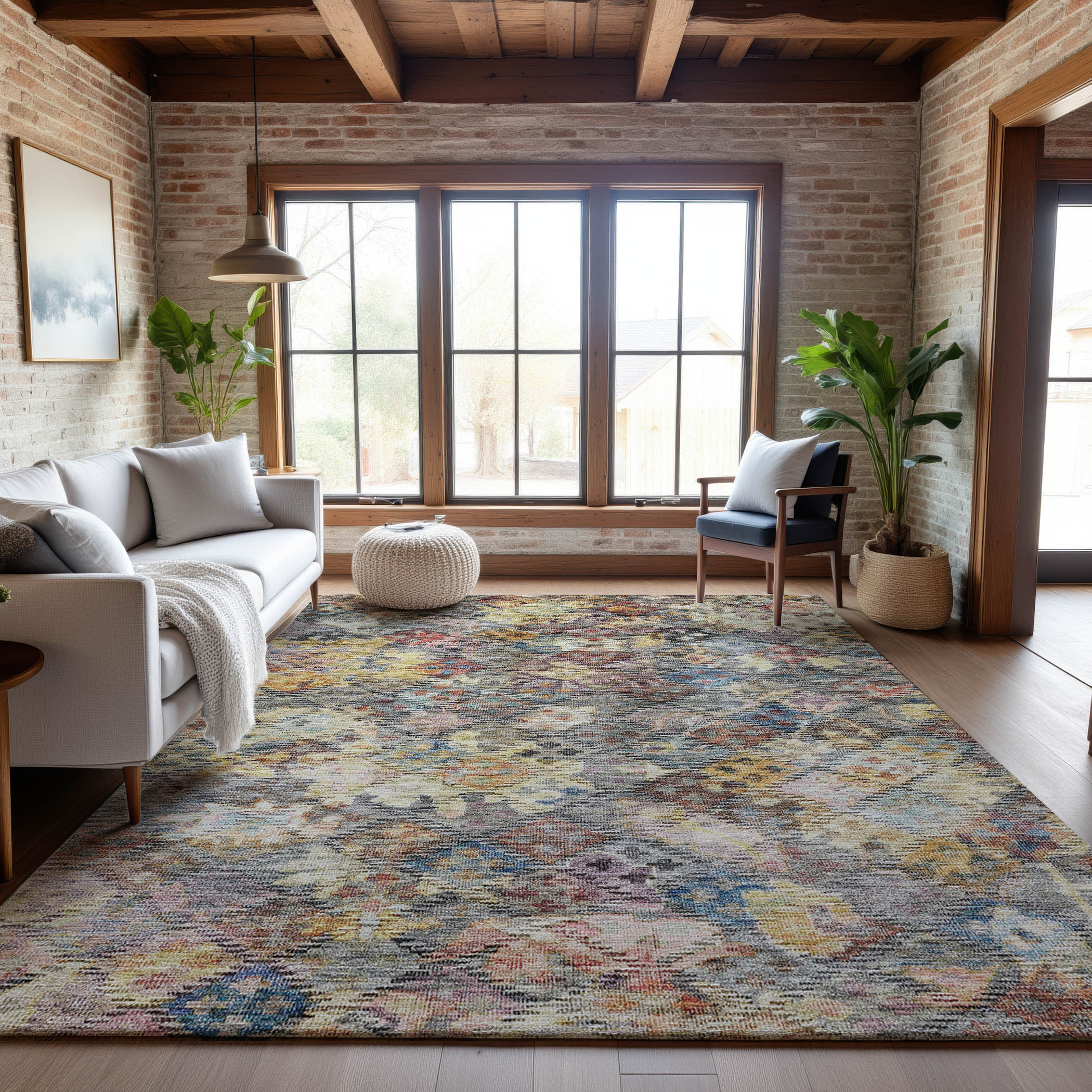 Mostar Machine Washable Traditional Gold Rug 2'6" x 3'10" #shape_Rectangle