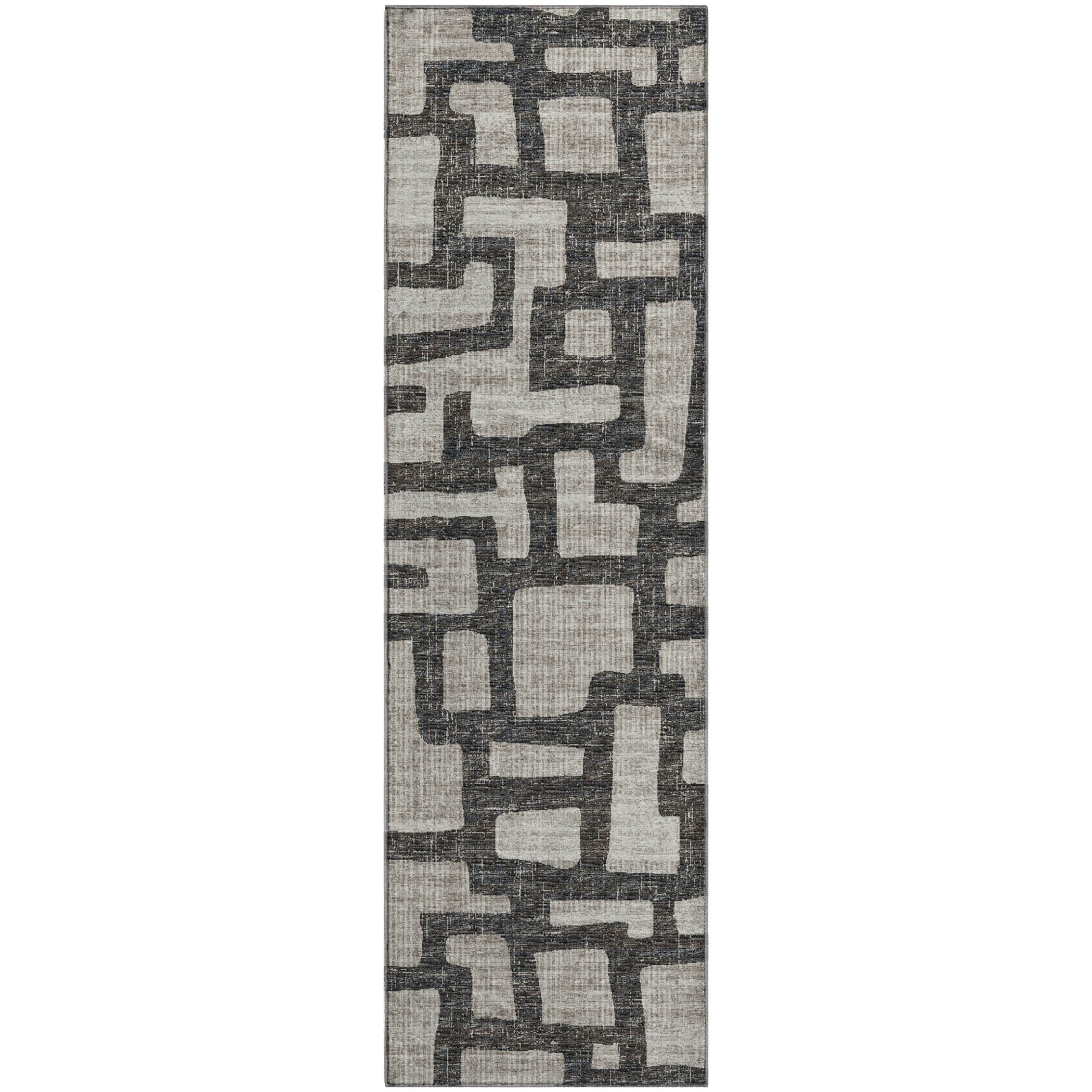 Nairobi Machine Washable Transitional Gray Rug 2'3" x 7'6" #shape_Runner