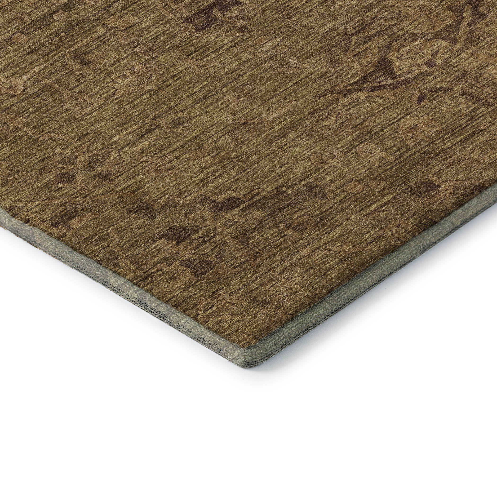 Salzburg Machine Washable Traditional Brown Rug 1'8" x 2'6" #shape_Rectangle
