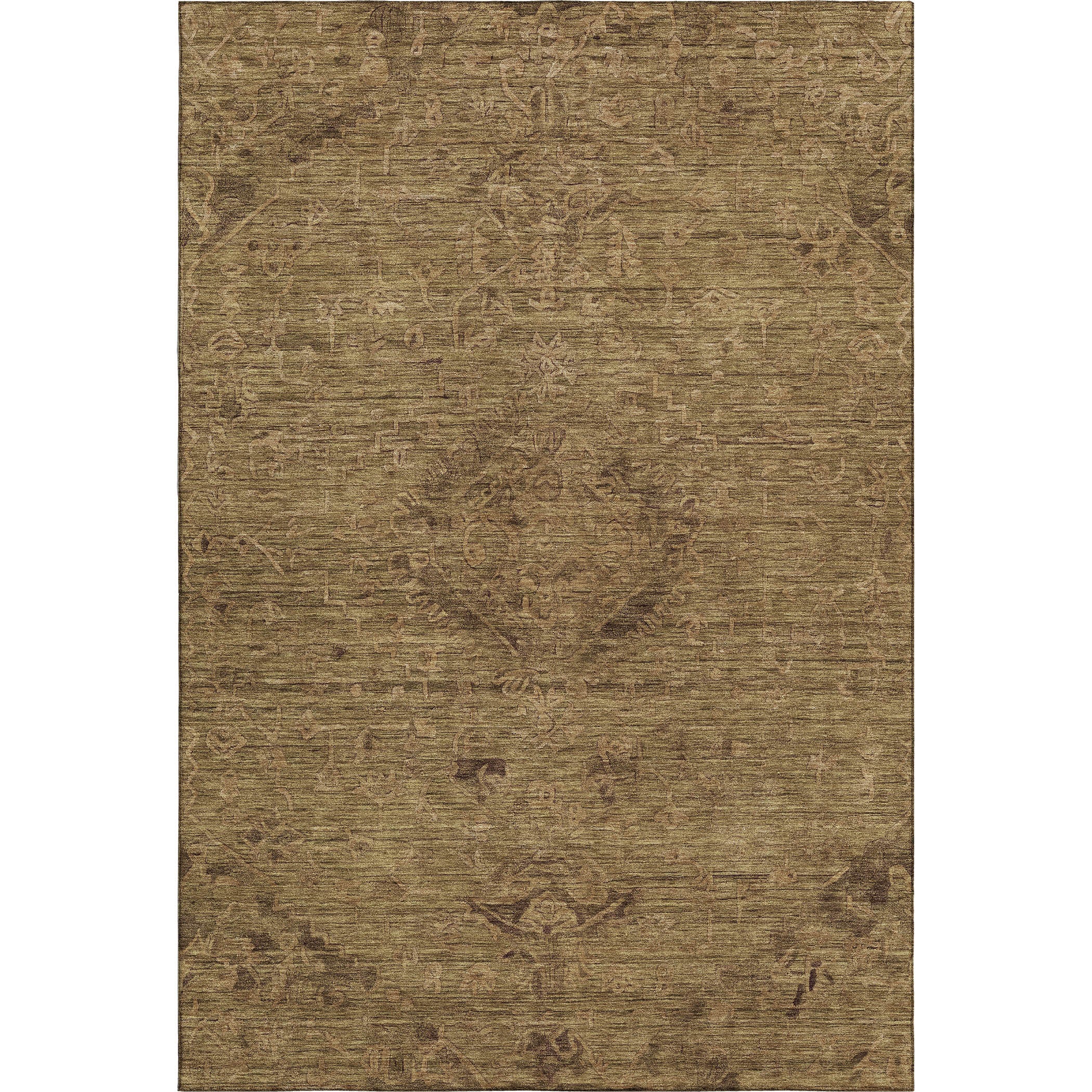 Salzburg Machine Washable Traditional Brown Rug 2'6" x 3'10" #shape_Rectangle