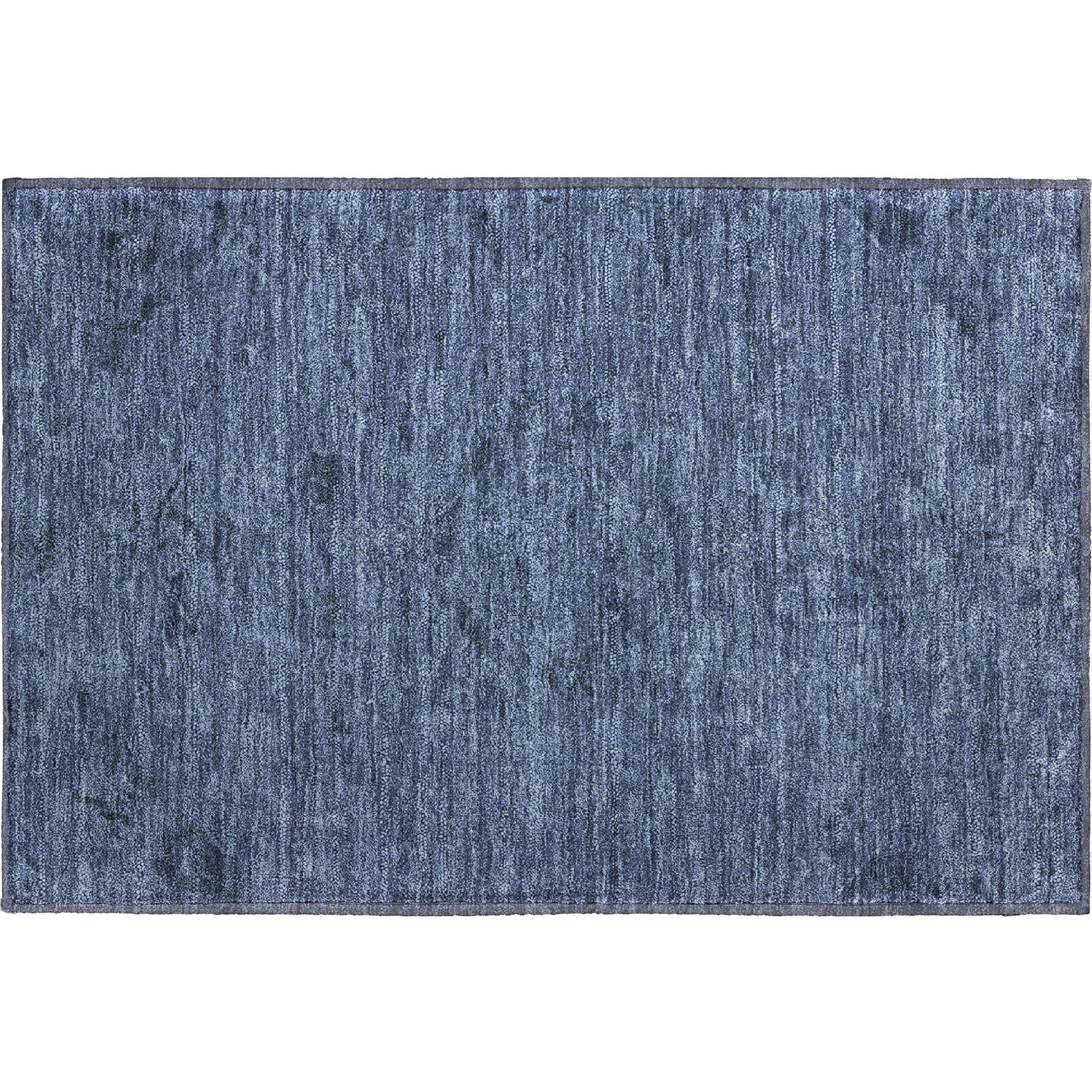 Salzburg Machine Washable Traditional Navy Blue Rug 1'8" x 2'6" #shape_Rectangle