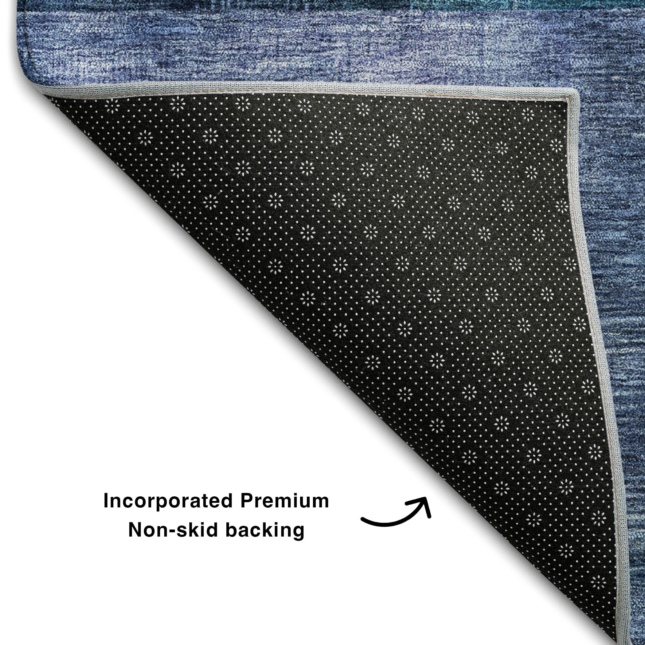 Lucerne Machine Washable Transitional Blue Rug 1'8" x 2'6" #shape_Rectangle