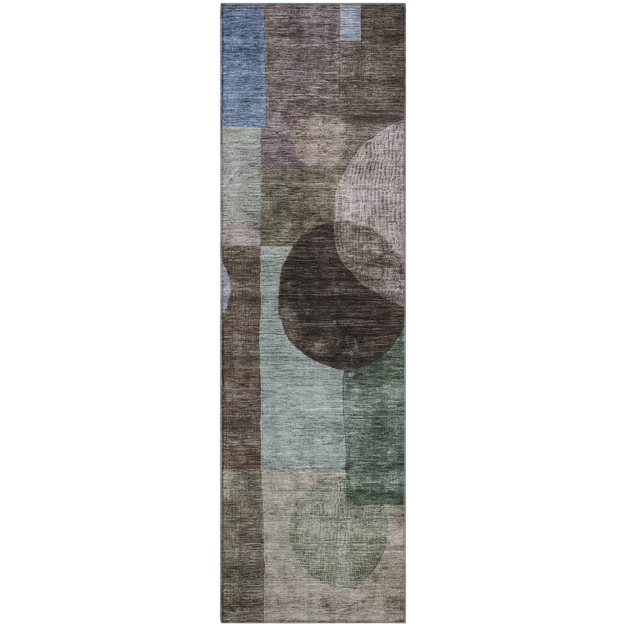 Lucerne Machine Washable Transitional Brown Rug 2'3" x 7'6" #shape_Runner