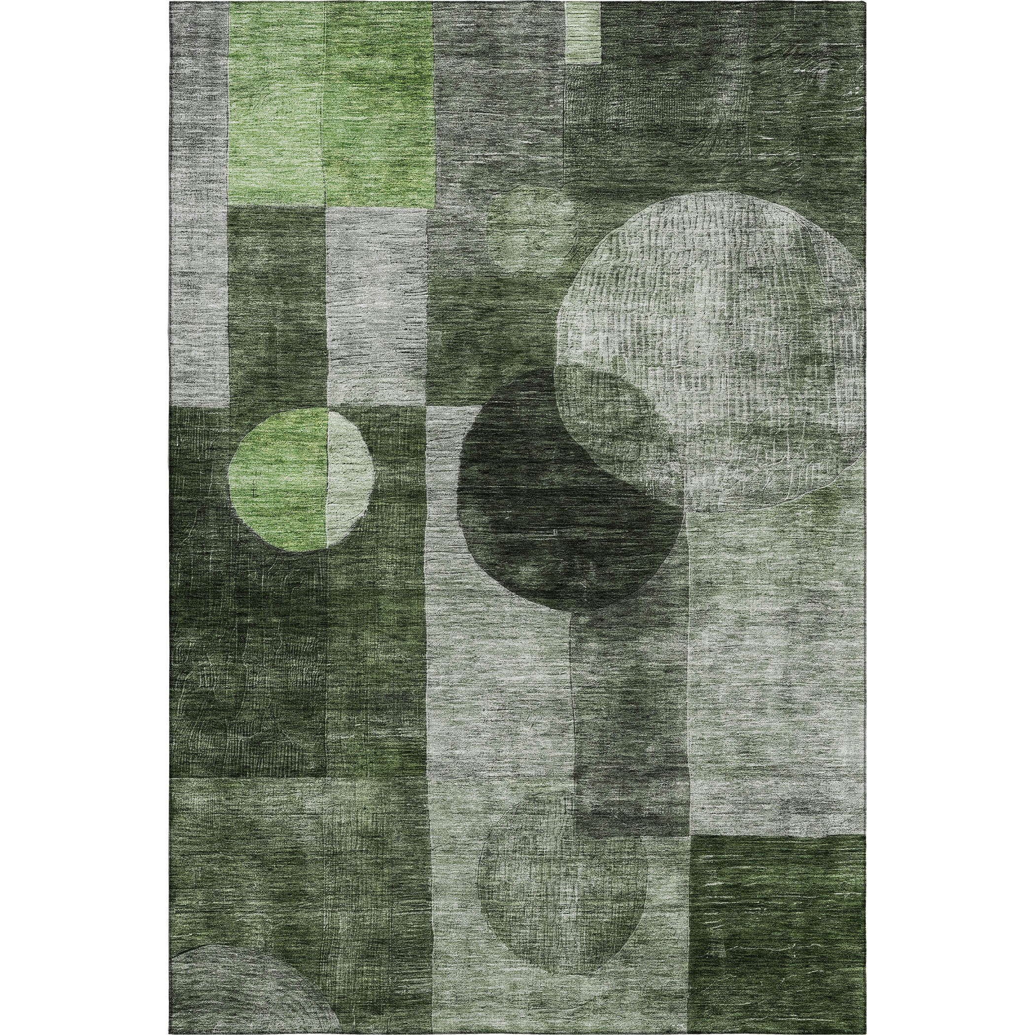 Lucerne Machine Washable Transitional Fern Green Rug 2'6" x 3'10" #shape_Rectangle