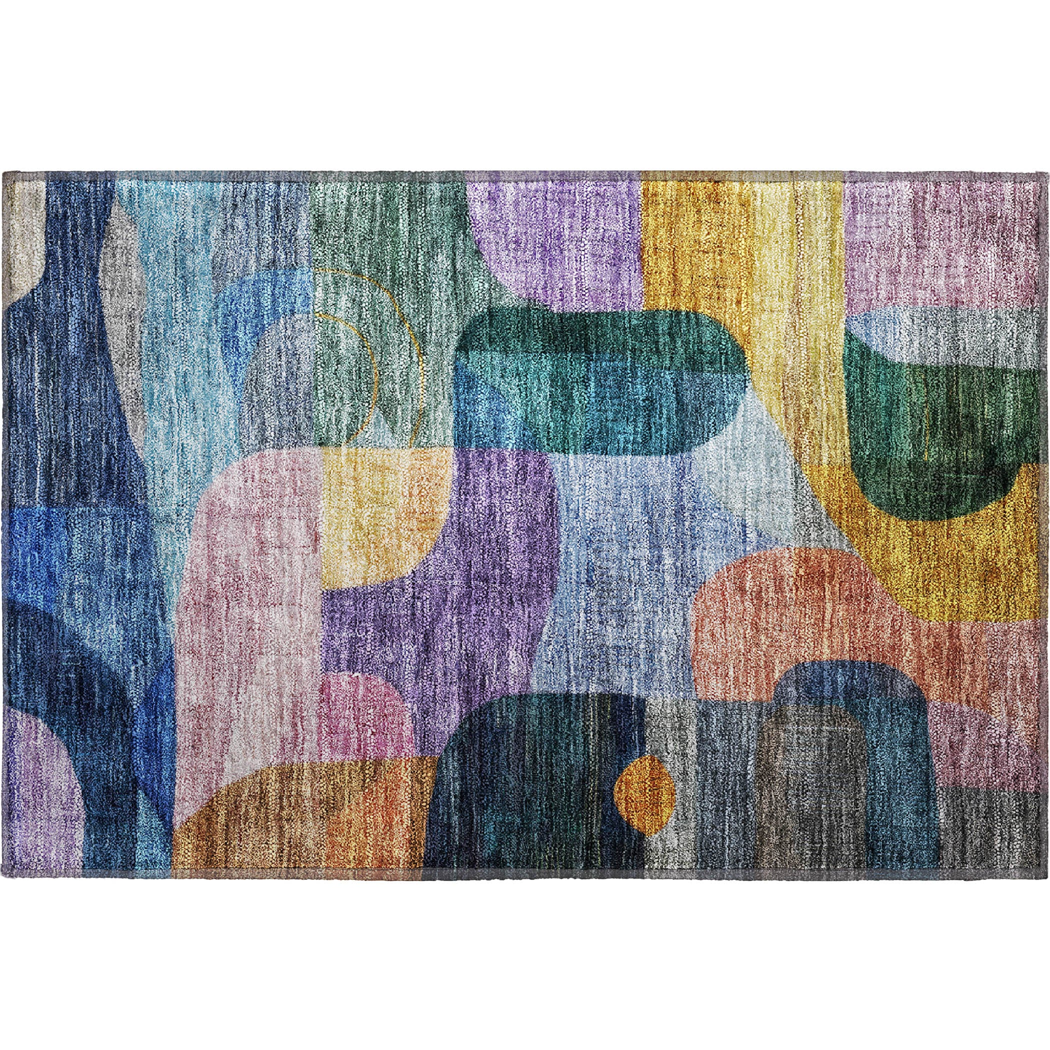 Nairobi Machine Washable Transitional Blue Rug 1'8" x 2'6" #shape_Rectangle