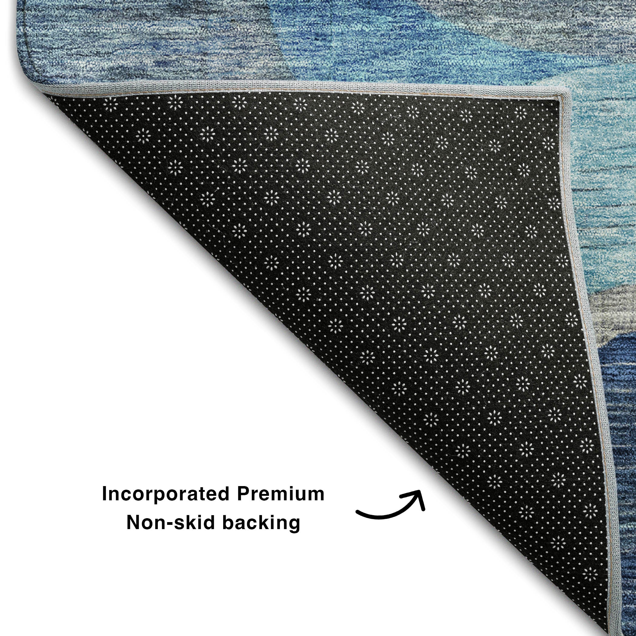 Nairobi Machine Washable Transitional Blue Rug 1'8" x 2'6" #shape_Rectangle