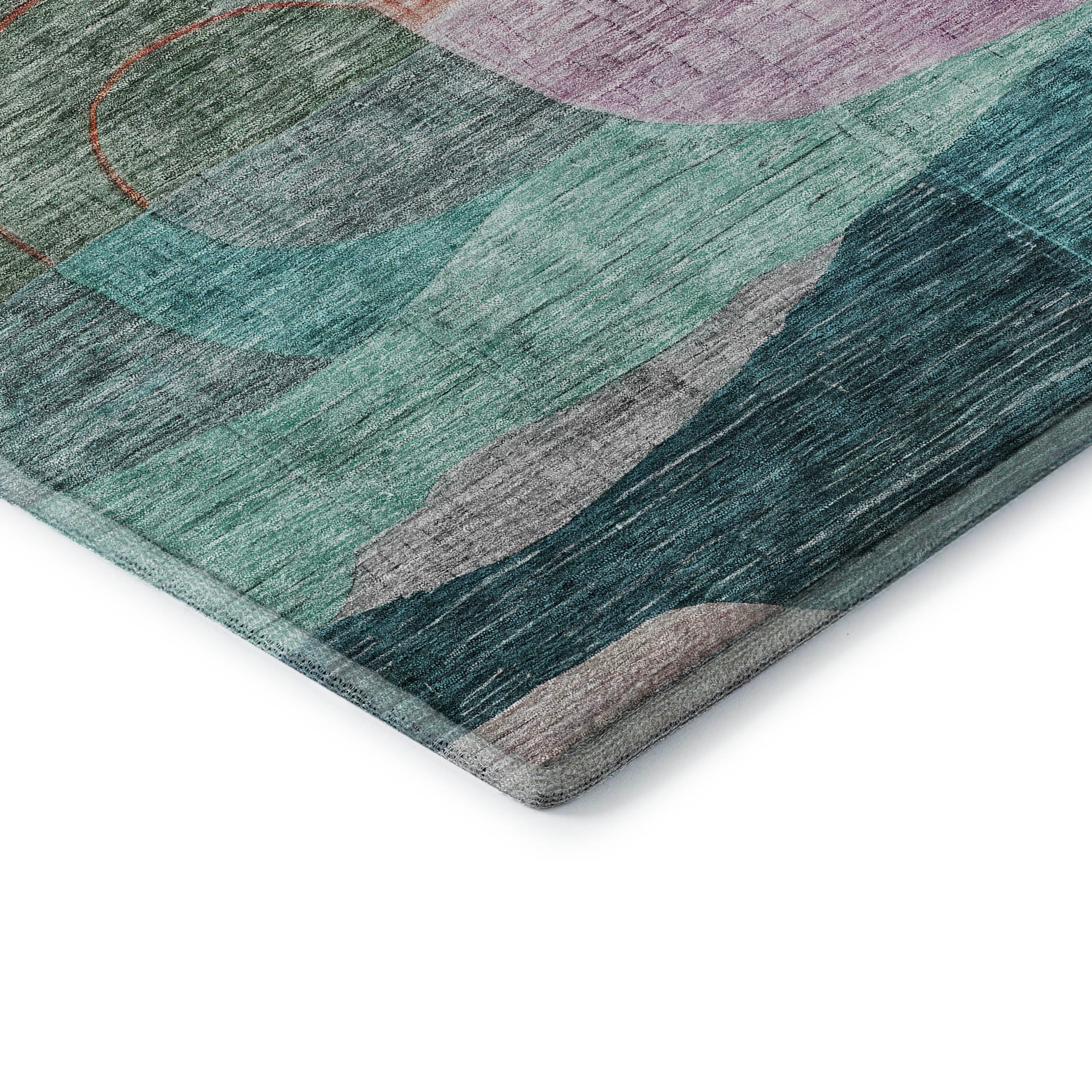 Nairobi Machine Washable Transitional Green Rug 1'8" x 2'6" #shape_Rectangle