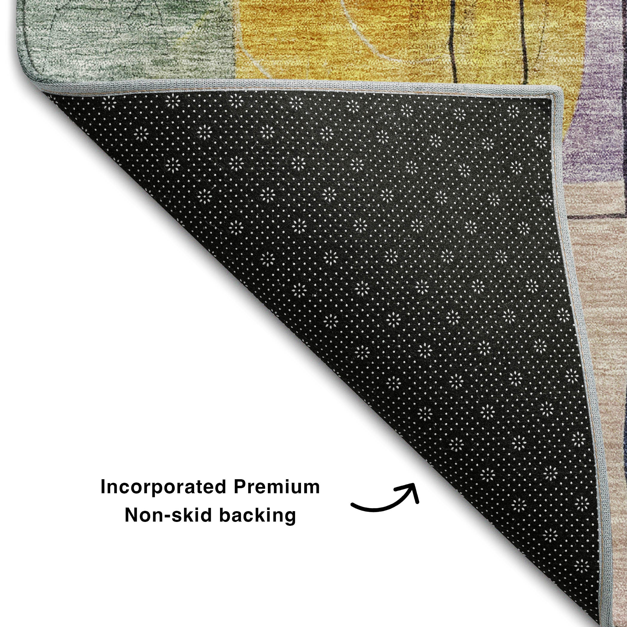 Santorini Machine Washable Transitional Plum Purple Rug 1'8" x 2'6" #shape_Rectangle