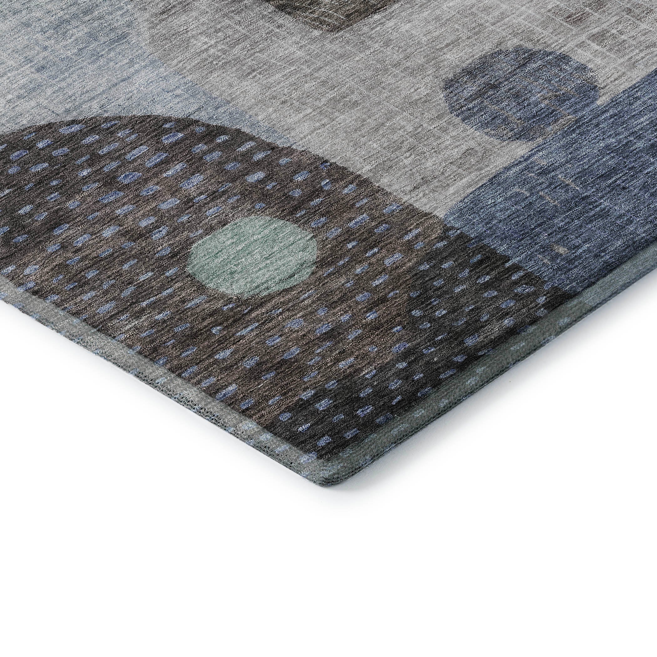 Sintra Machine Washable Transitional Blue Rug 1'8" x 2'6" #shape_Rectangle