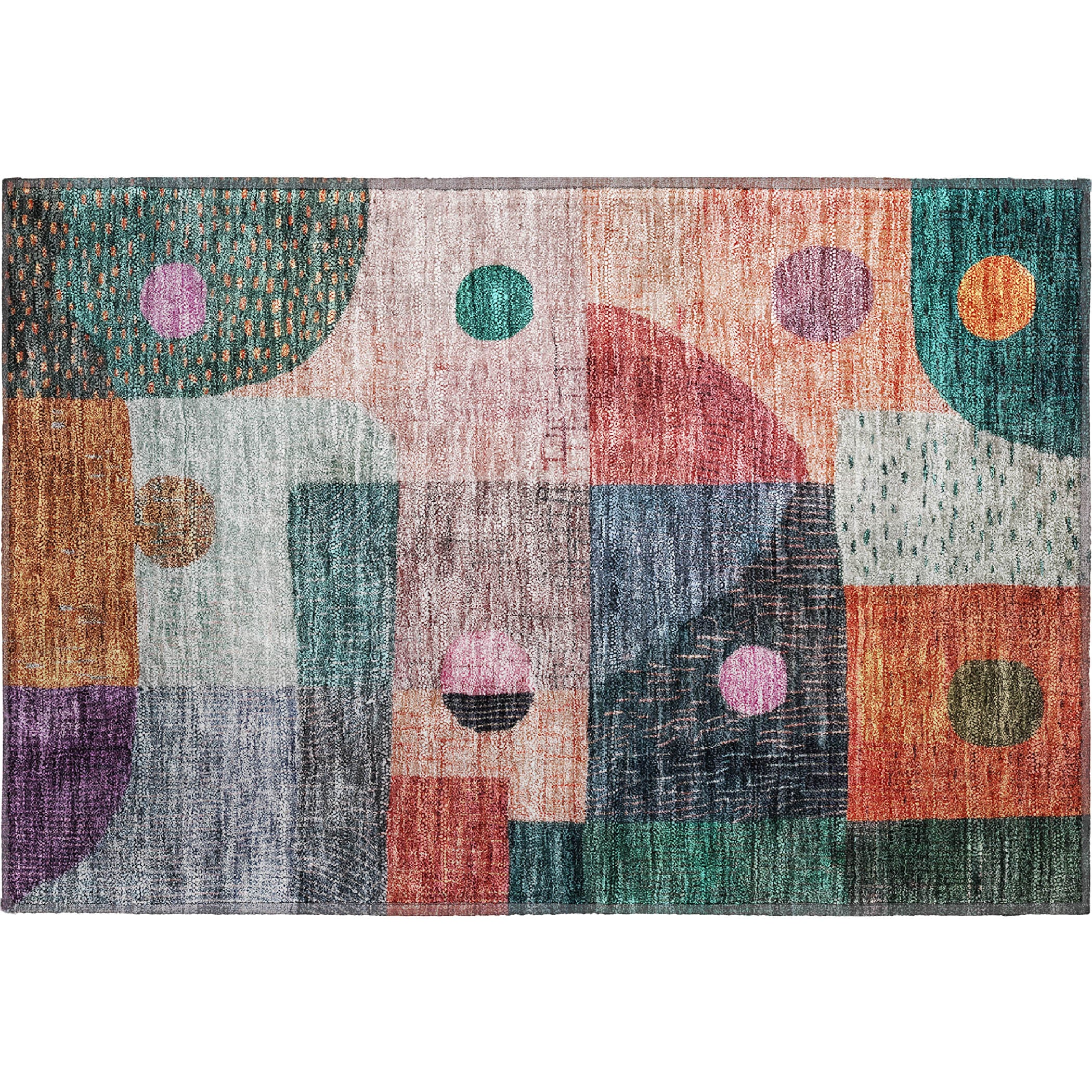 Sintra Machine Washable Transitional Orange Rug 1'8" x 2'6" #shape_Rectangle