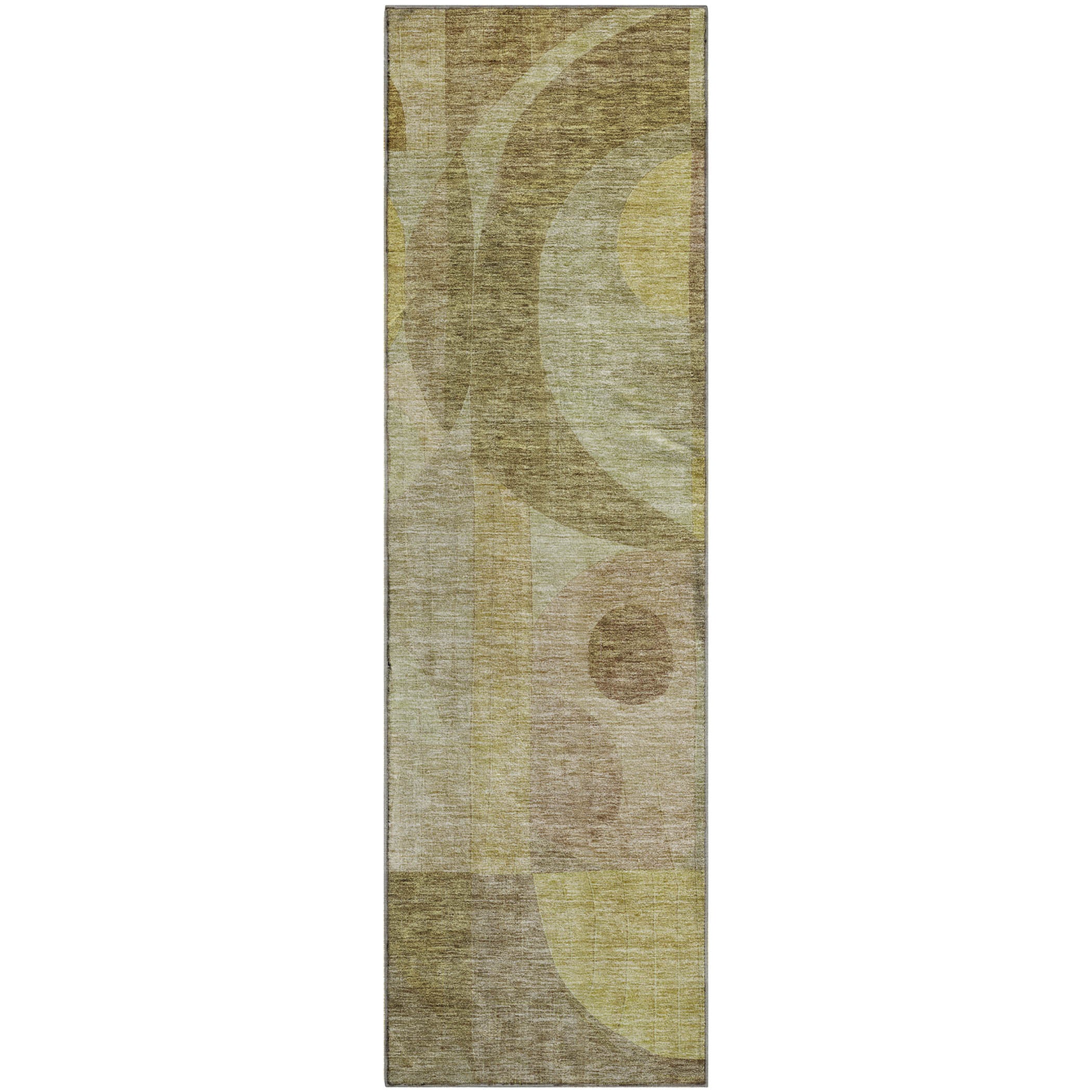 Montevideo Machine Washable Transitional Wheat Gold Rug 2'3" x 7'6" #shape_Runner