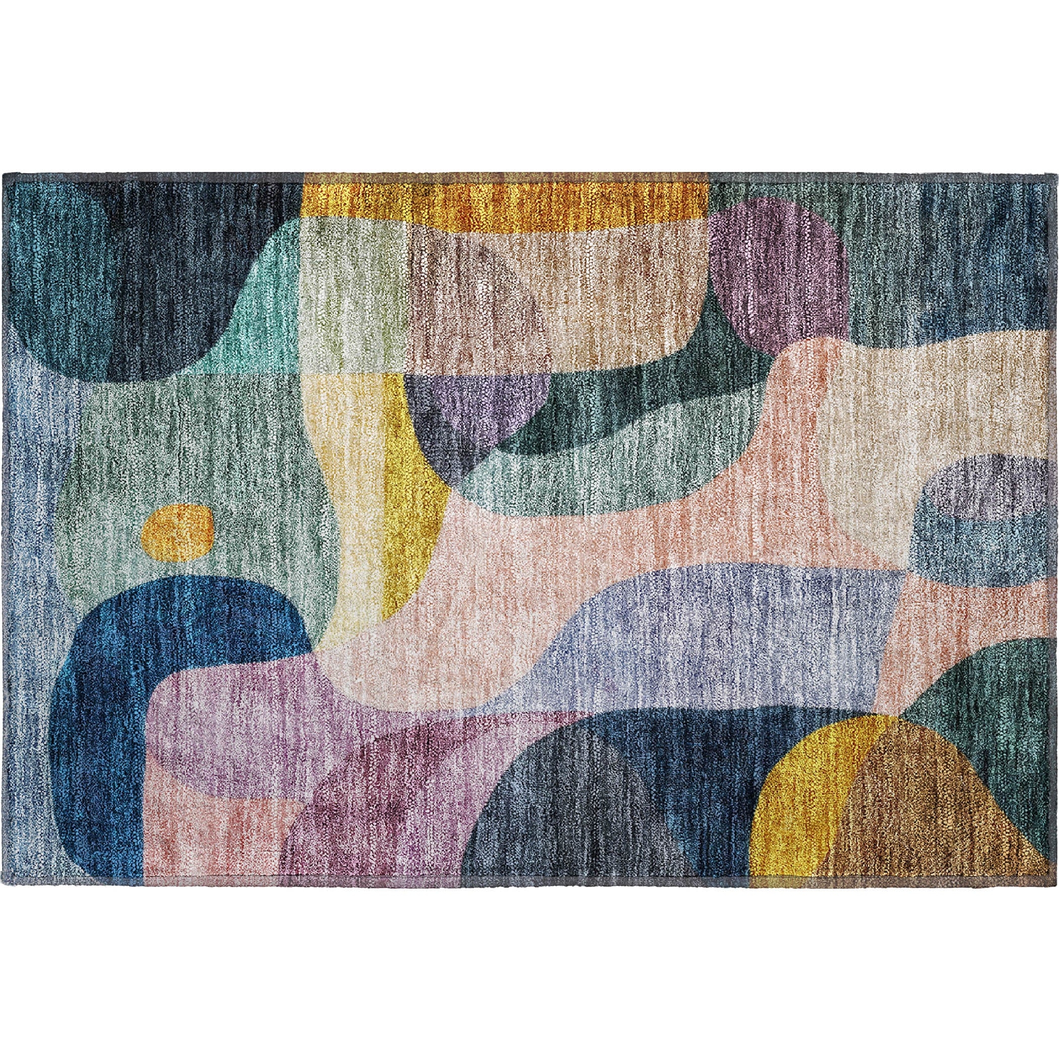Seoul Machine Washable Transitional Green Rug 1'8" x 2'6" #shape_Rectangle
