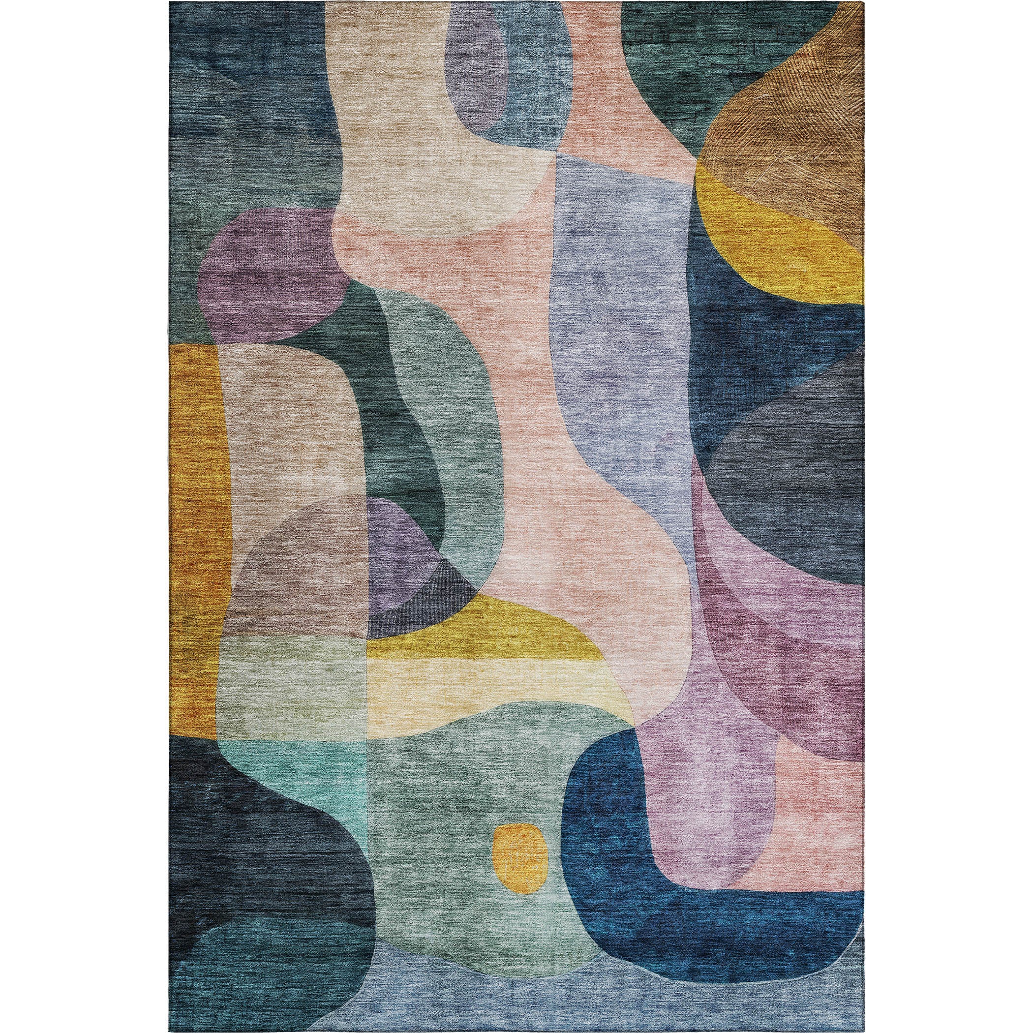 Seoul Machine Washable Transitional Green Rug 2'6" x 3'10" #shape_Rectangle