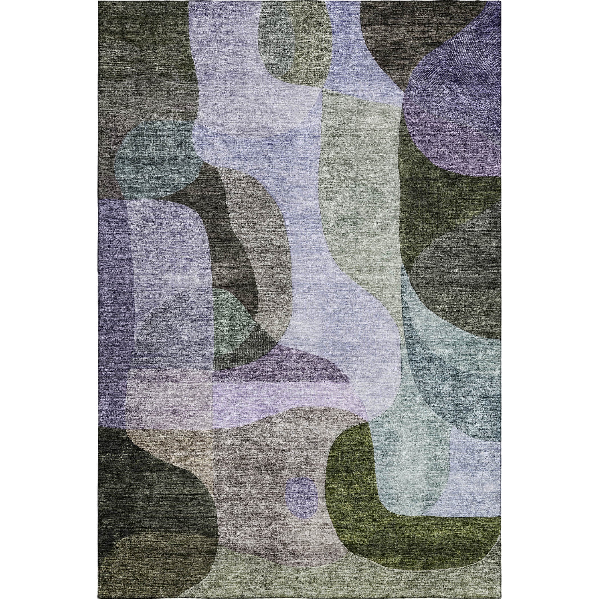 Seoul Machine Washable Transitional Olive Green Rug 2'6" x 3'10" #shape_Rectangle