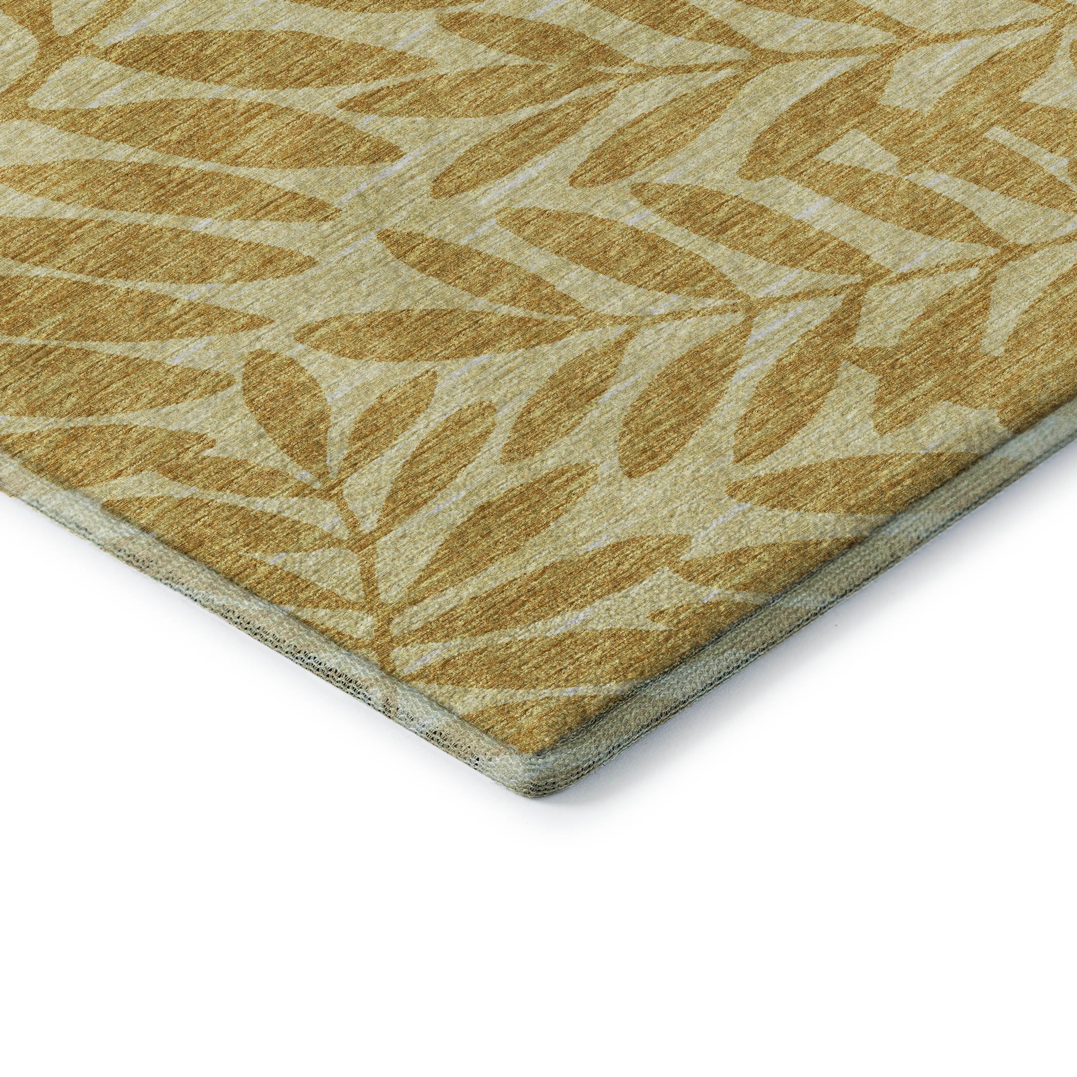 Hoi An Machine Washable Transitional Gilded Yellow Rug 1'8" x 2'6" #shape_Rectangle