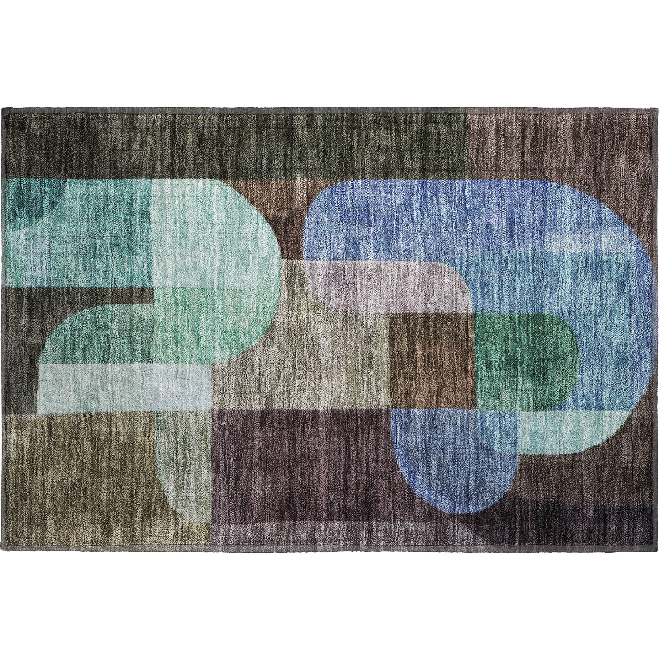 Colombo Machine Washable Transitional Brown Rug 1'8" x 2'6" #shape_Rectangle