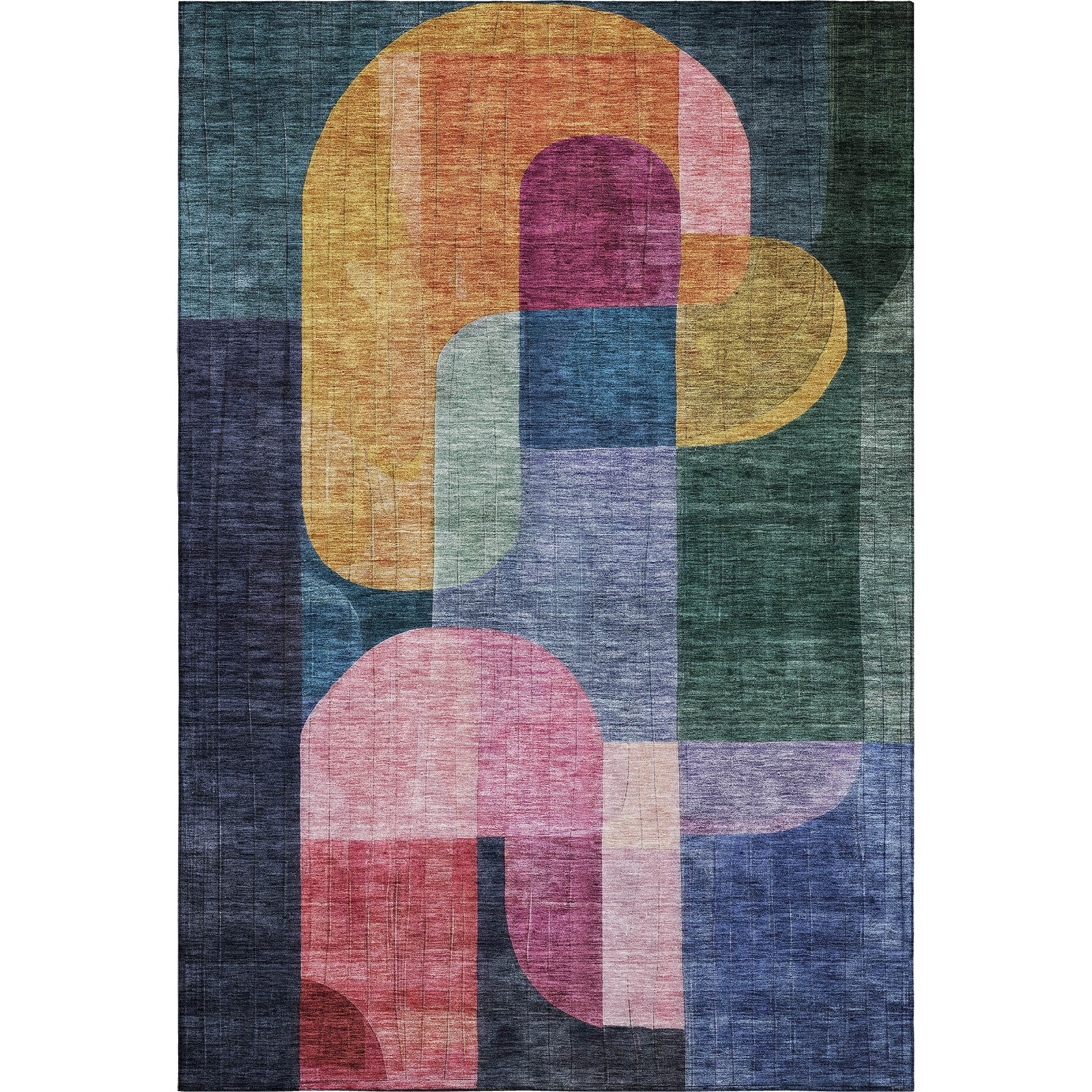 Colombo Machine Washable Transitional Green Rug 2'6" x 3'10" #shape_Rectangle