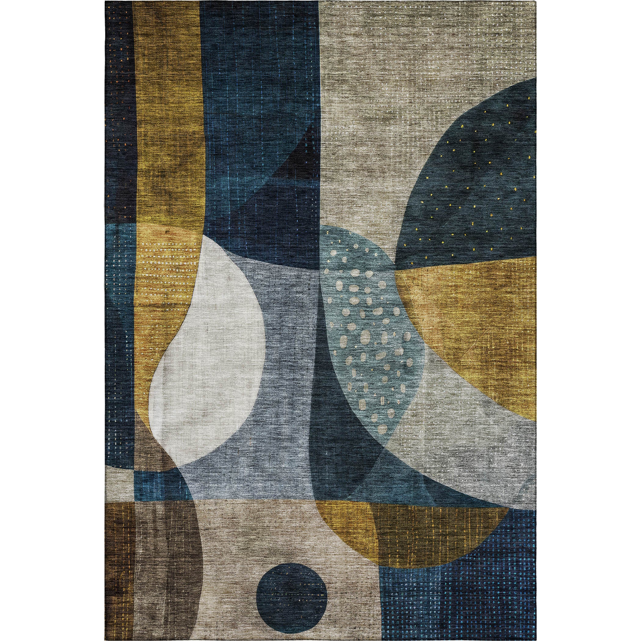 Mostar Machine Washable Transitional Blue Rug 2'6" x 3'10" #shape_Rectangle