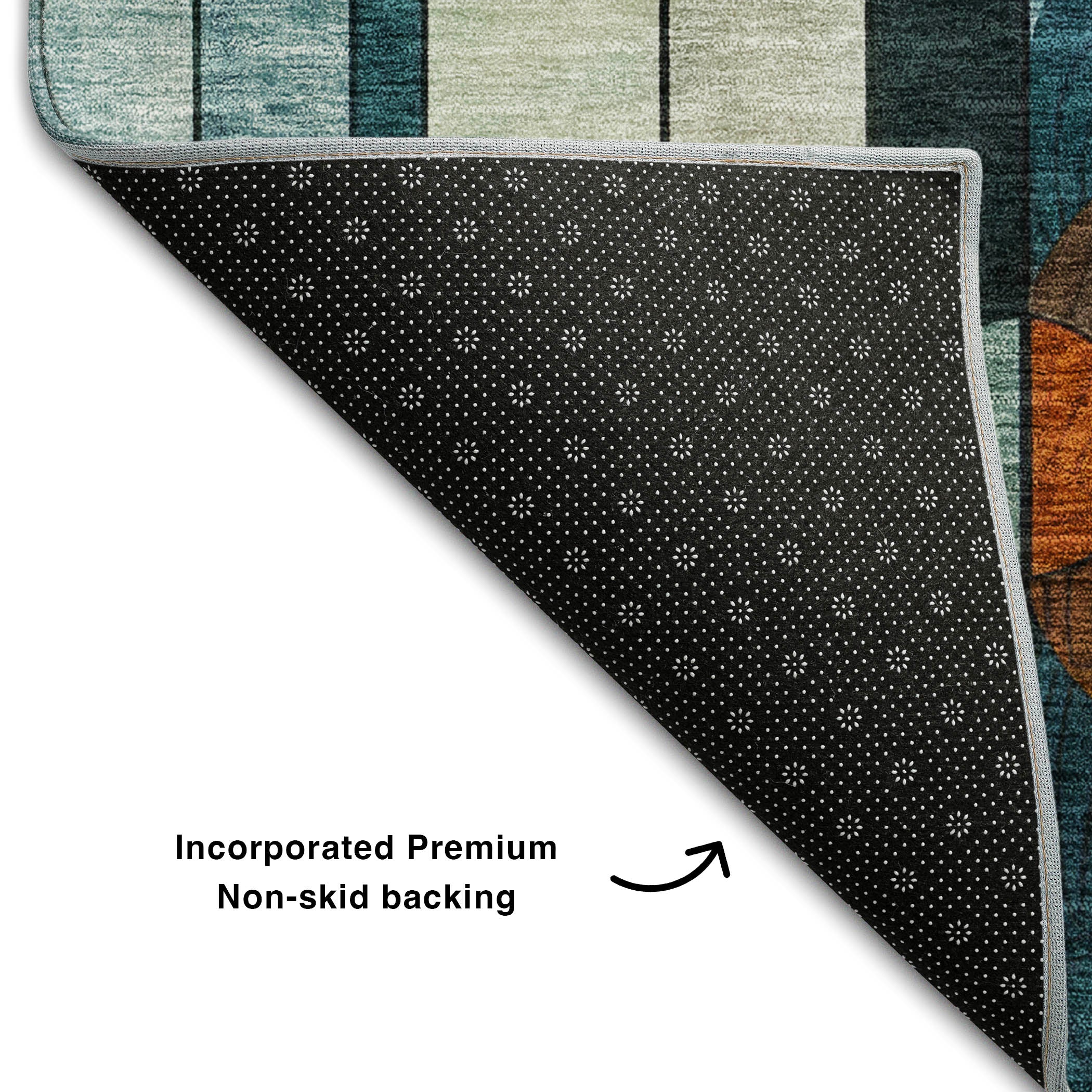 Queenstown Machine Washable Transitional Blue Rug 1'8" x 2'6" #shape_Rectangle