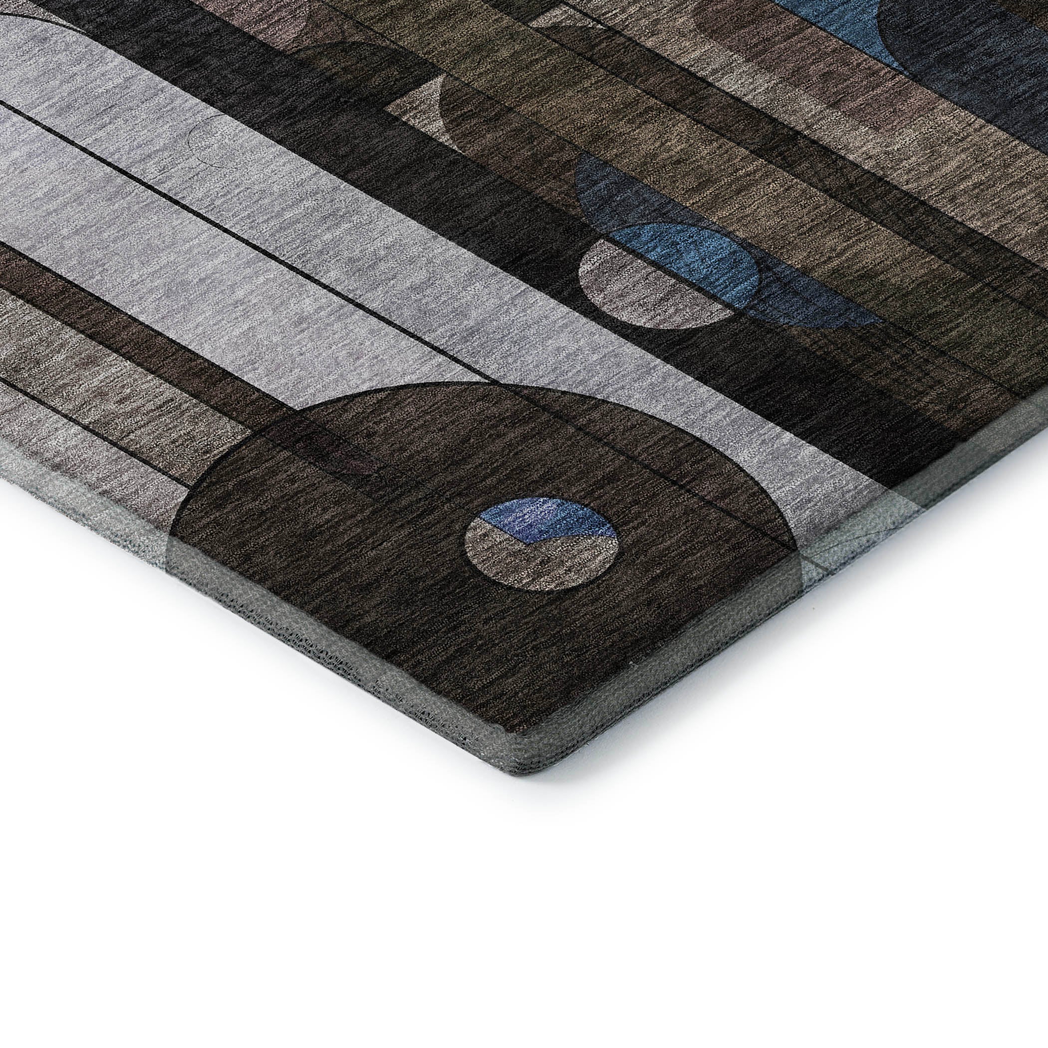Queenstown Machine Washable Transitional Brown Rug 1'8" x 2'6" #shape_Rectangle