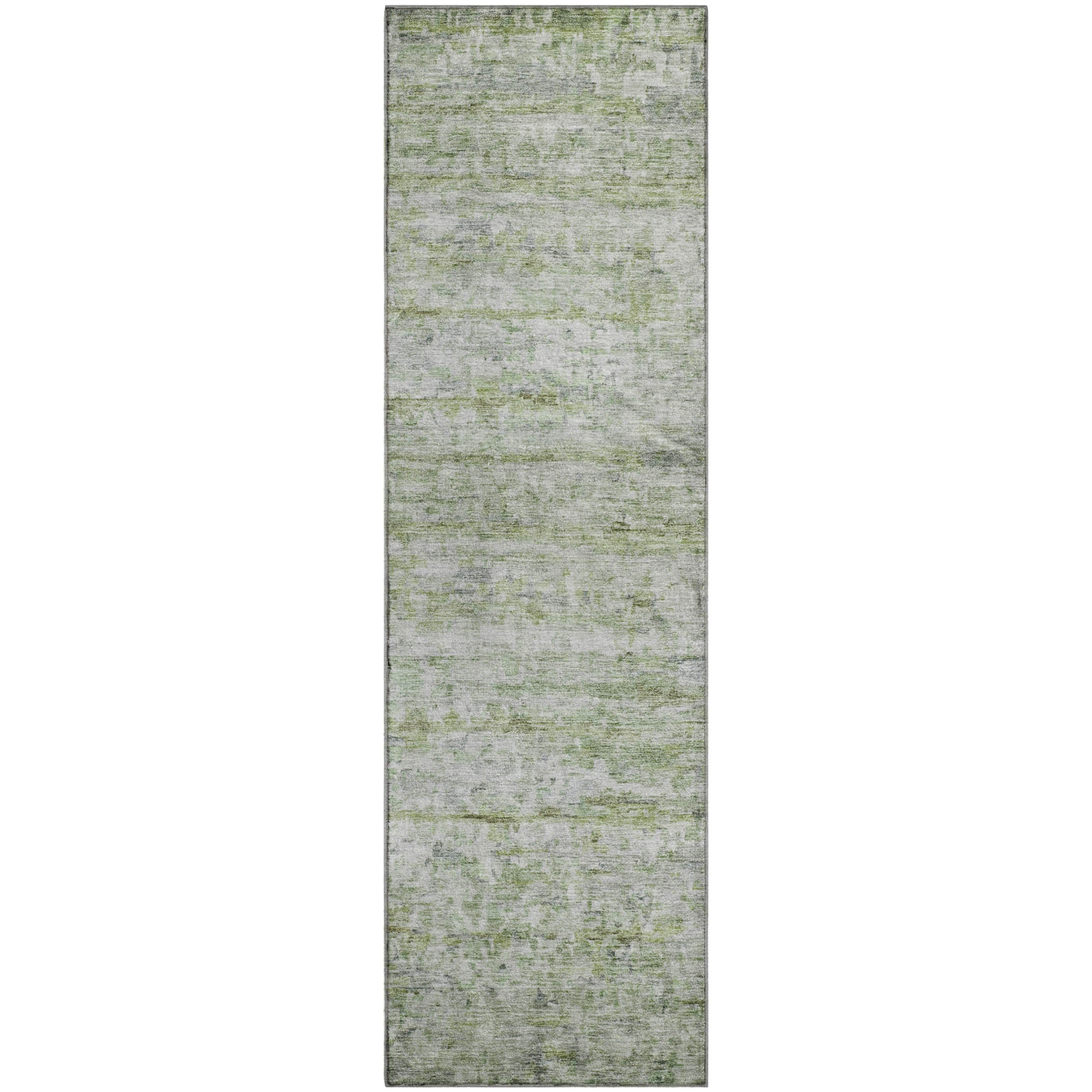 Hoi An Machine Washable Transitional Aloe Green Rug 2'3" x 7'6" #shape_Runner