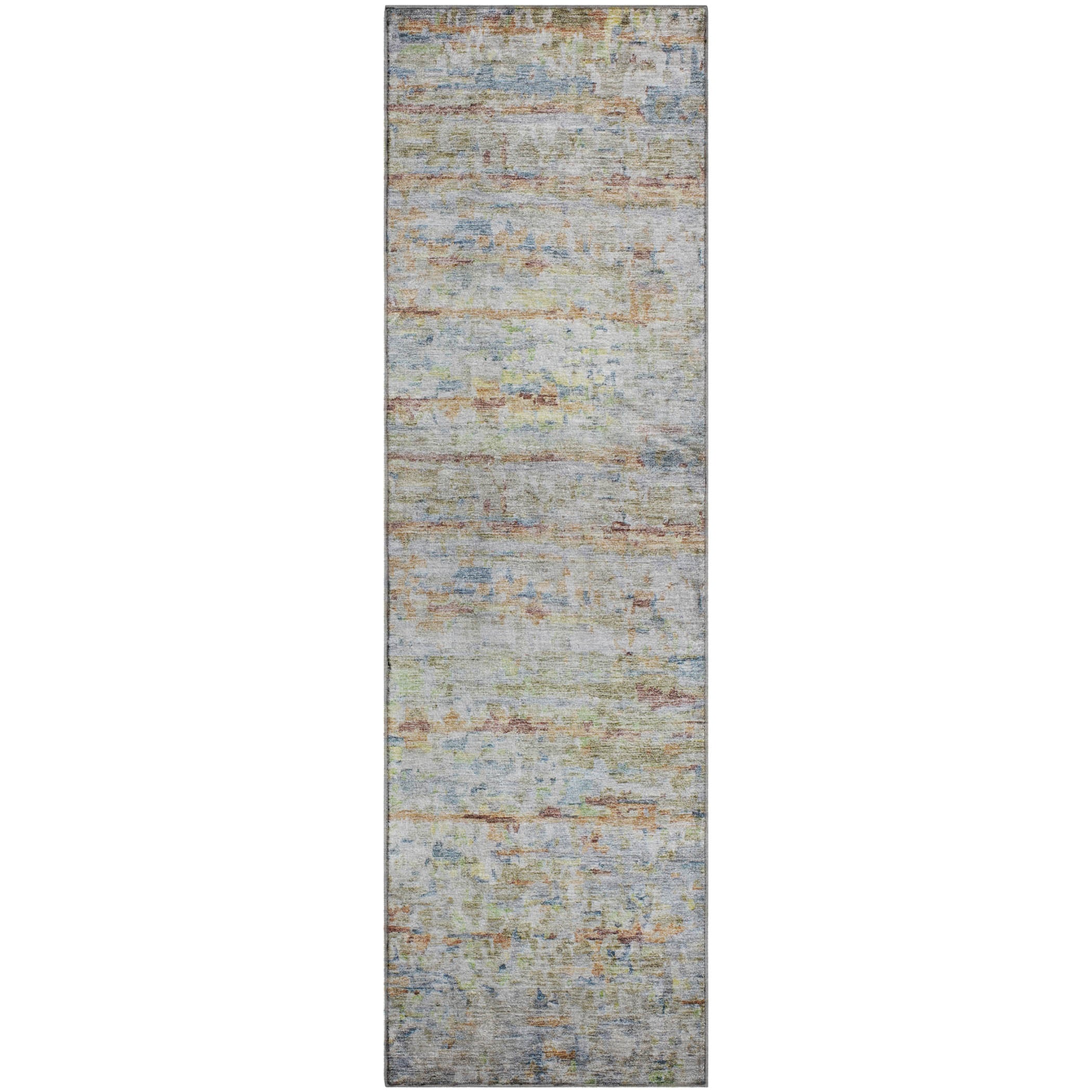 Hoi An Machine Washable Transitional Copper Orange Rug 2'3" x 7'6" #shape_Runner