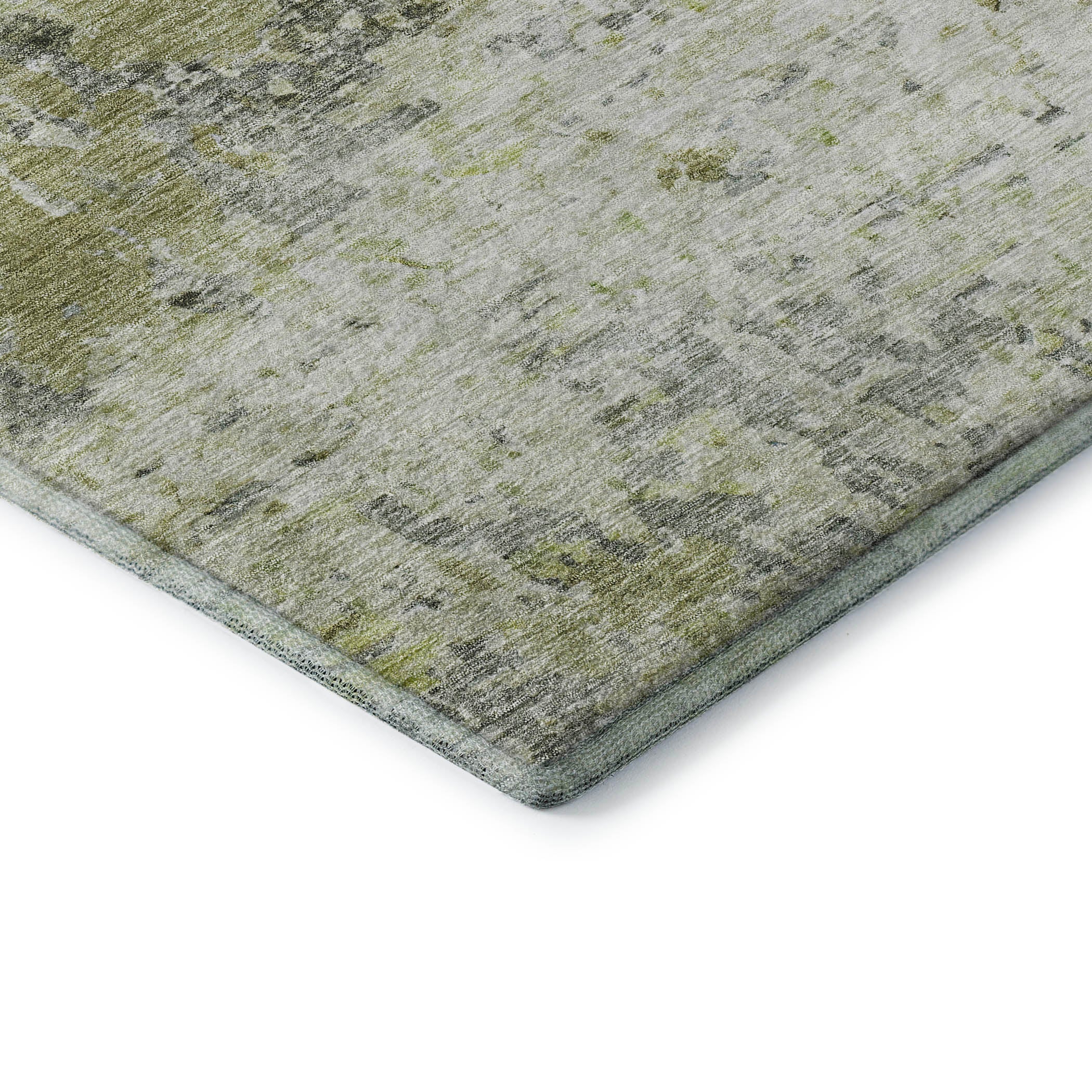 Ghent Machine Washable Transitional Aloe Green Rug 1'8" x 2'6" #shape_Rectangle