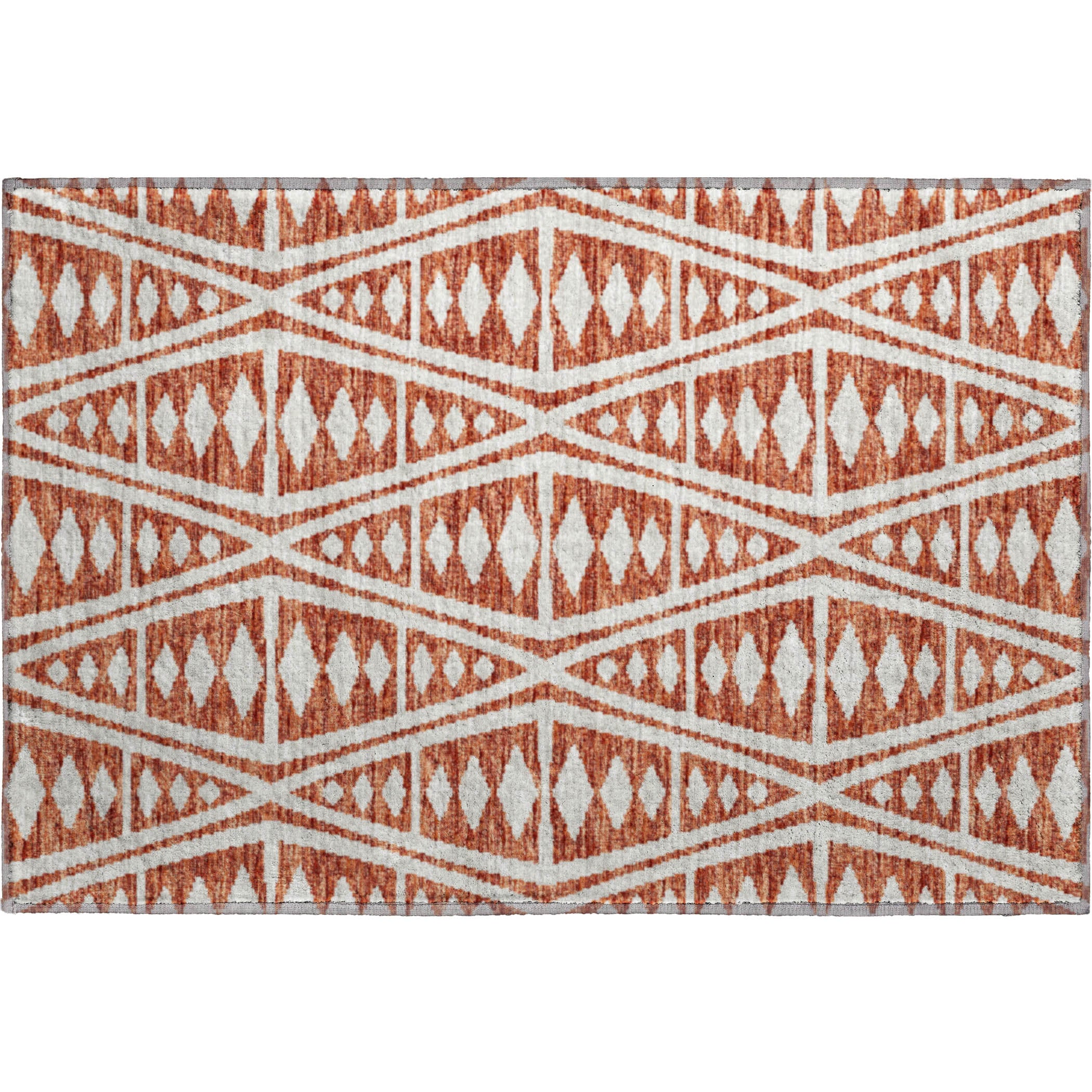 Split Machine Washable Transitional Canyon Red Rug 1'8" x 2'6" #shape_Rectangle