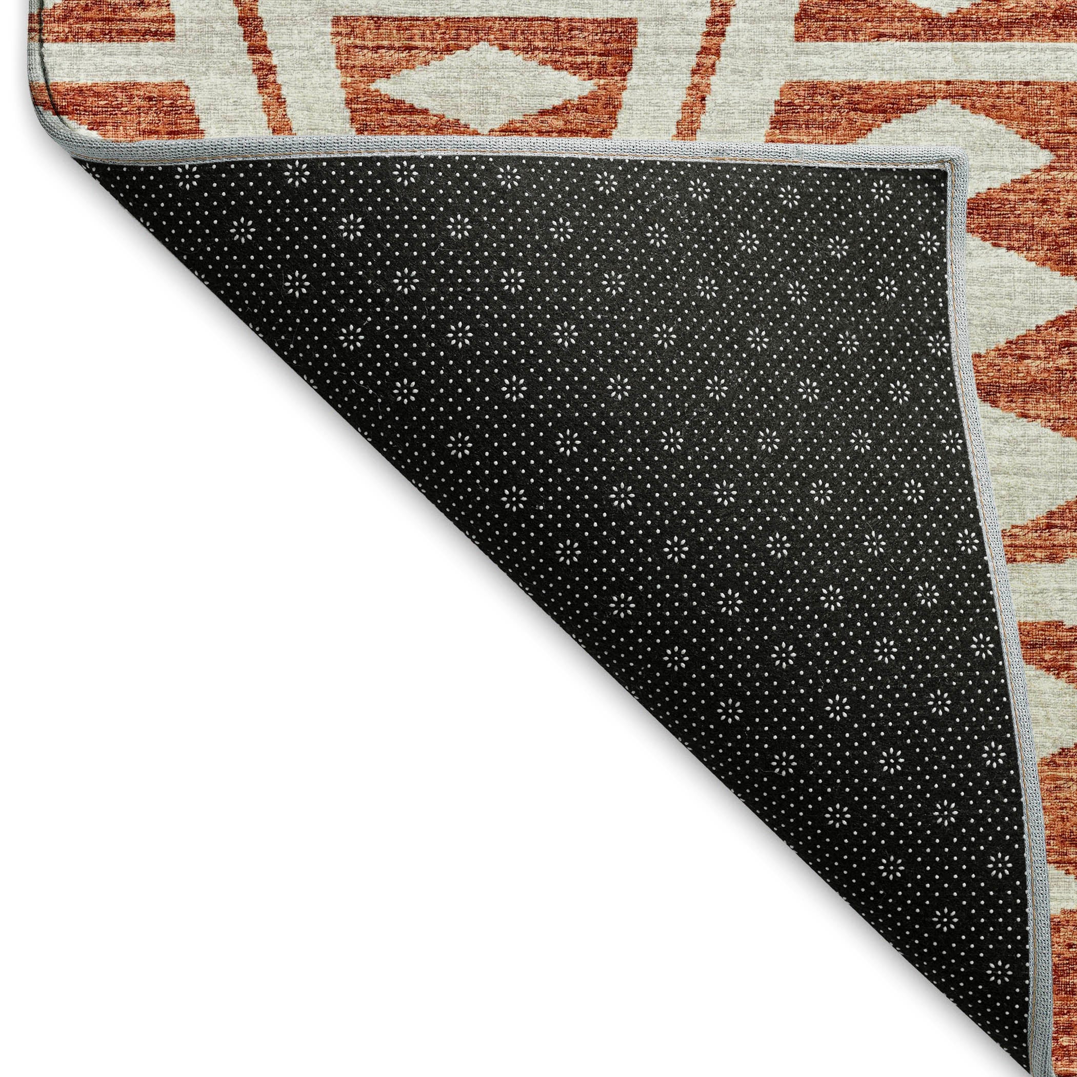 Split Machine Washable Transitional Canyon Red Rug 1'8" x 2'6" #shape_Rectangle